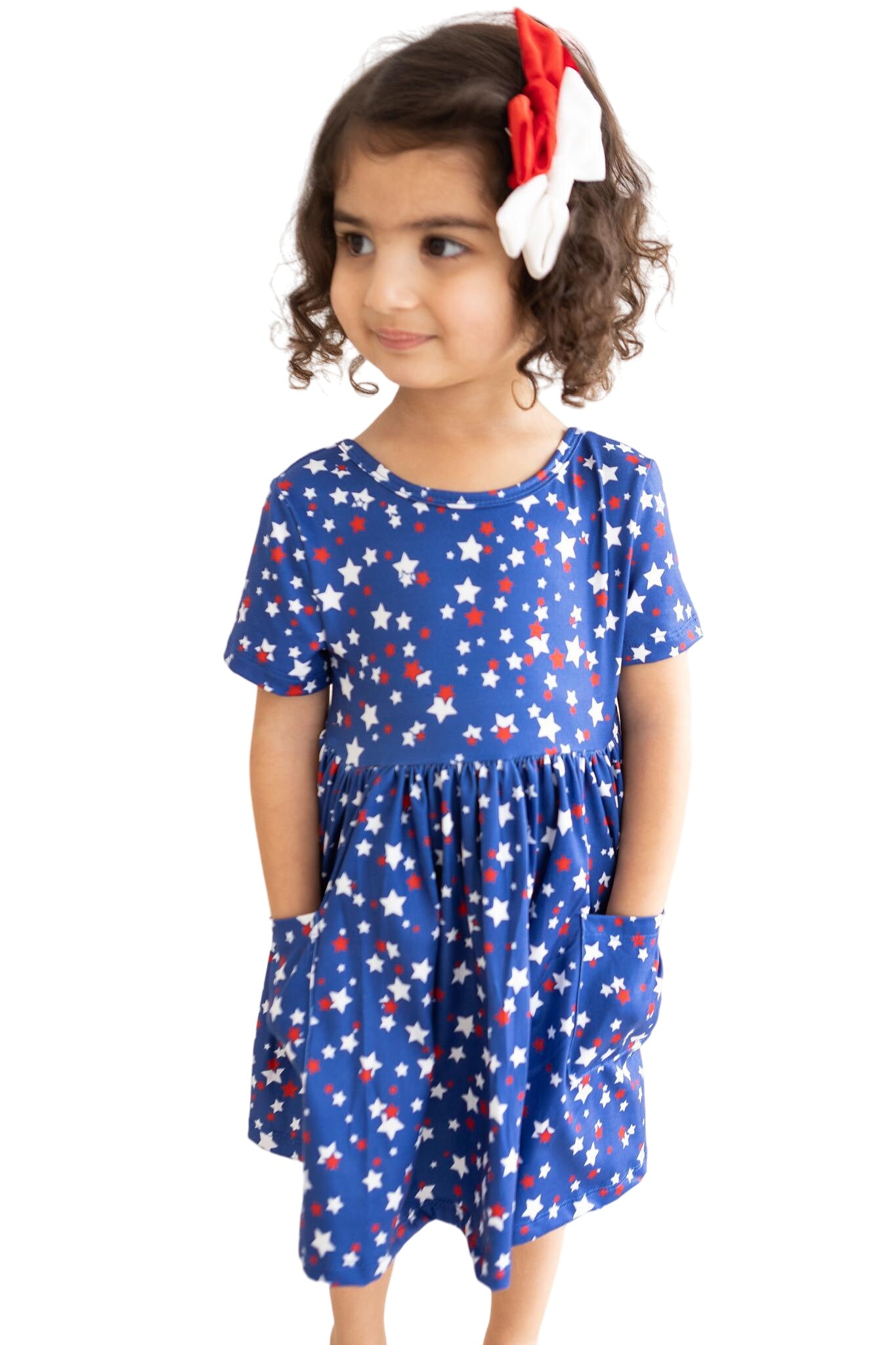 Star Bright S/s Pocket Twirl Dress