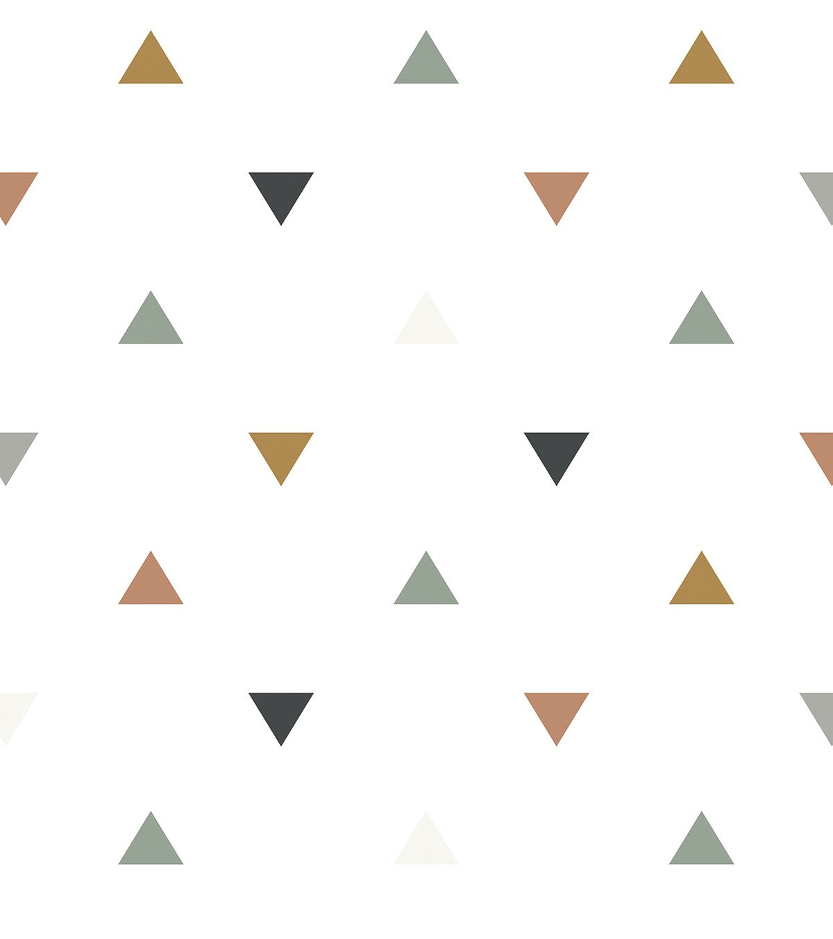 Enchanted - Children's Wallpaper - Geometric Pattern, Triangles (blue, Green)