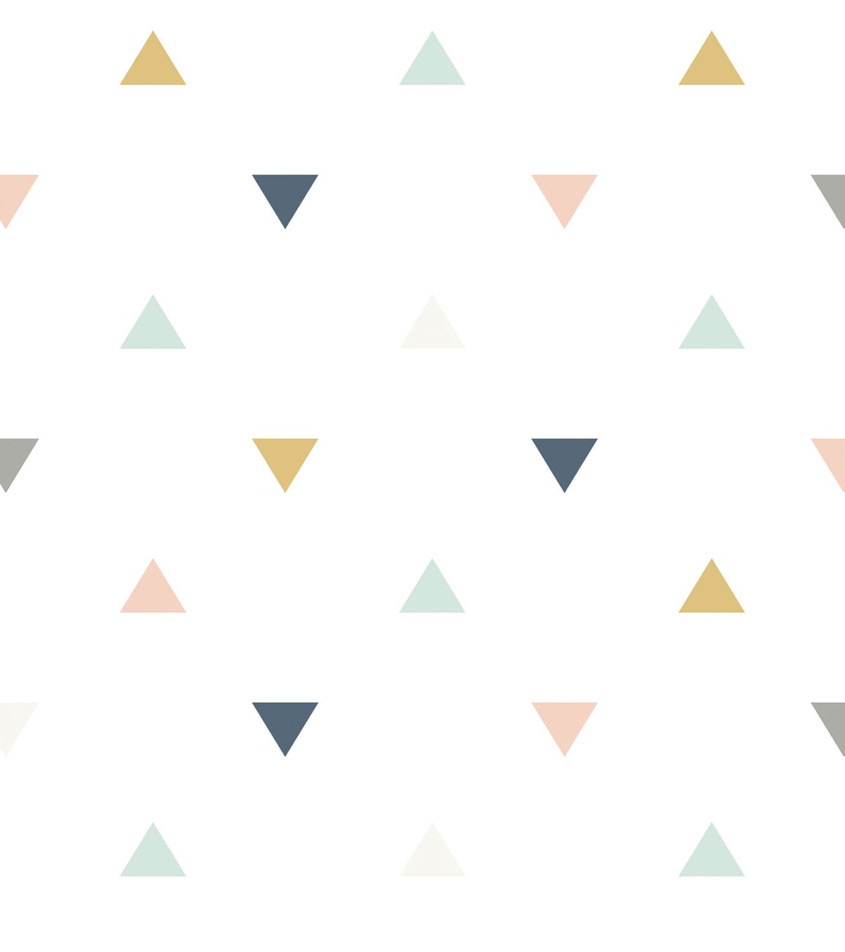 Enchanted - Children's Wallpaper - Triangles (pink, Grey)