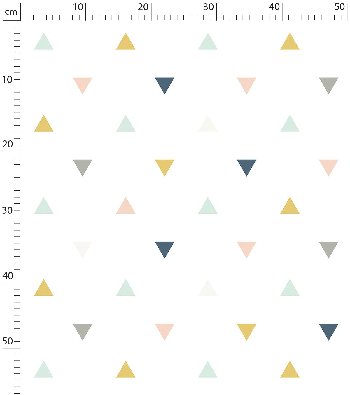 Enchanted - Children's Wallpaper - Triangles (pink, Grey)