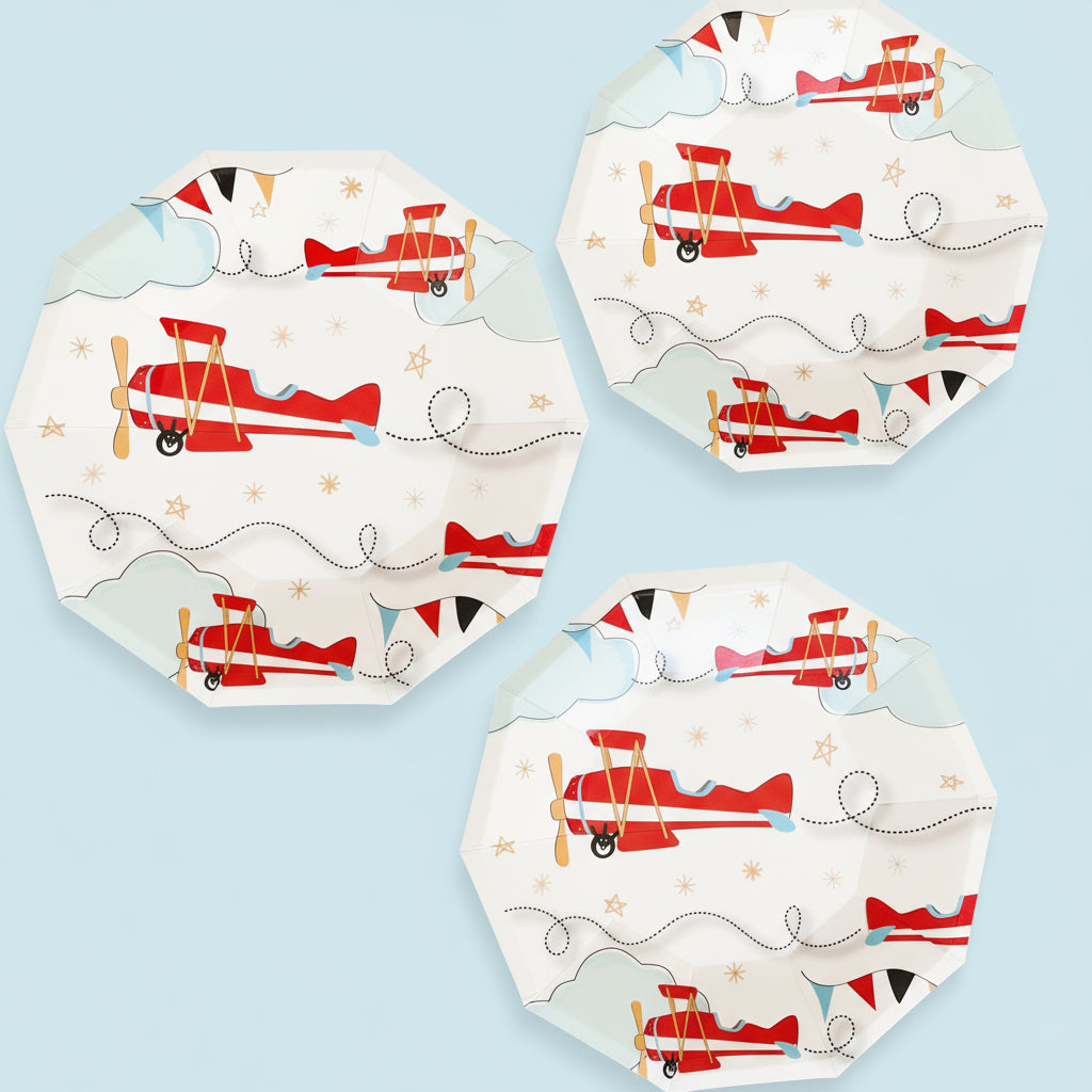 Airplane Small Plates (set Of 8)