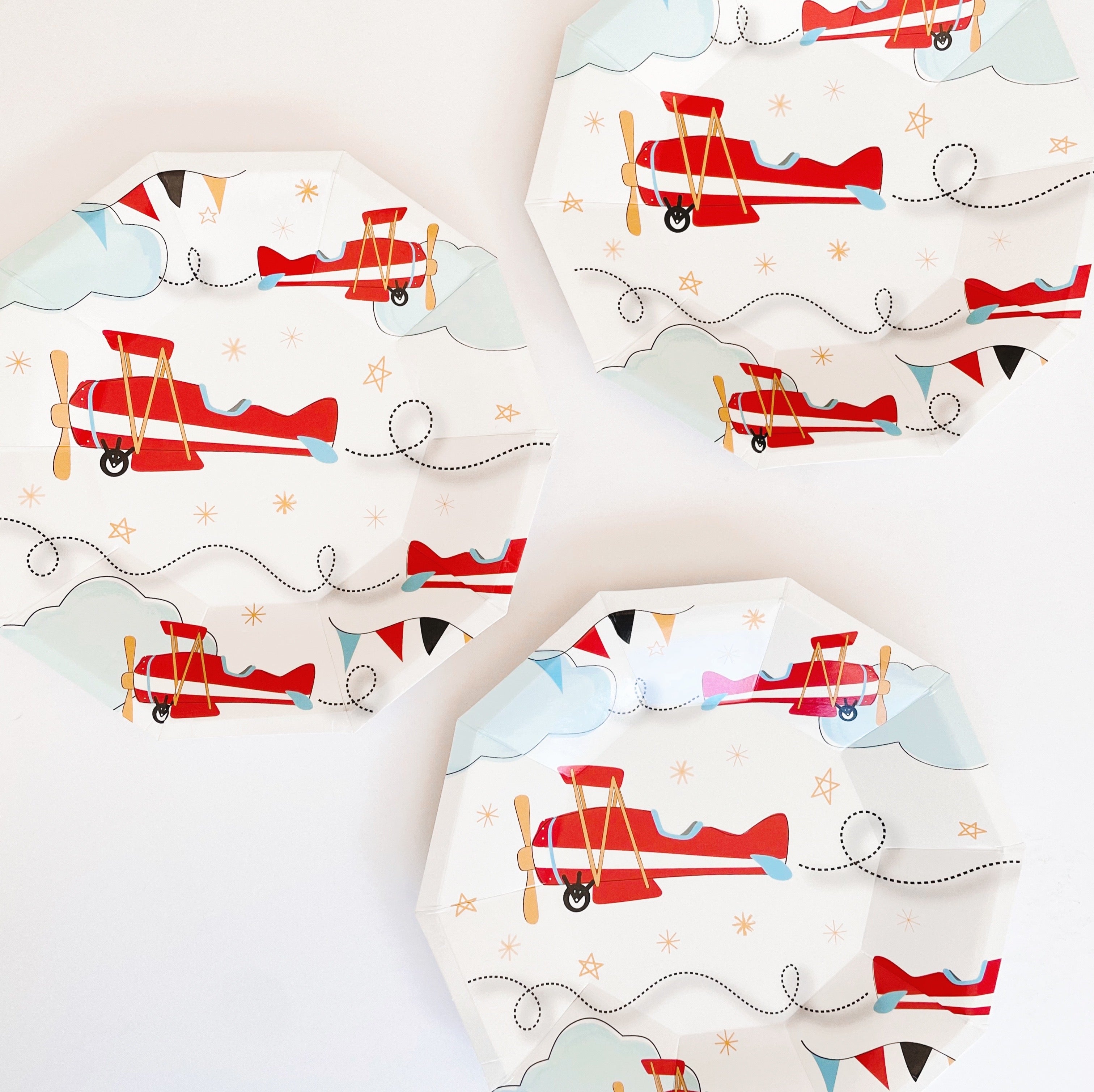 Airplane Small Plates (set Of 8)