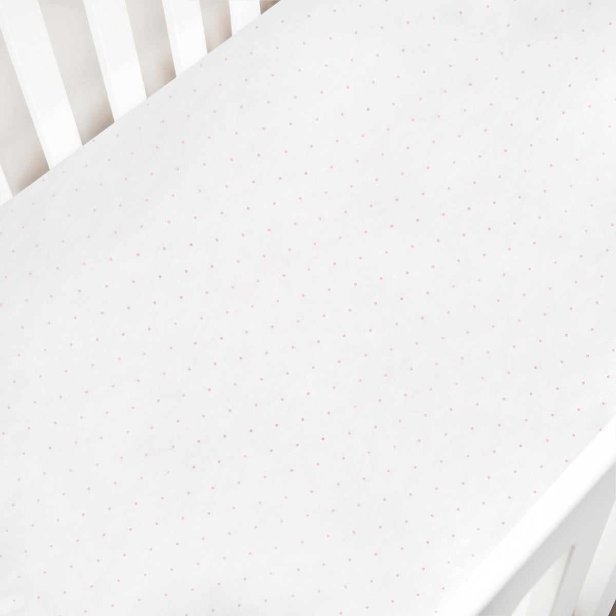 Classic Polka Dot Crib Sheet - Pink
