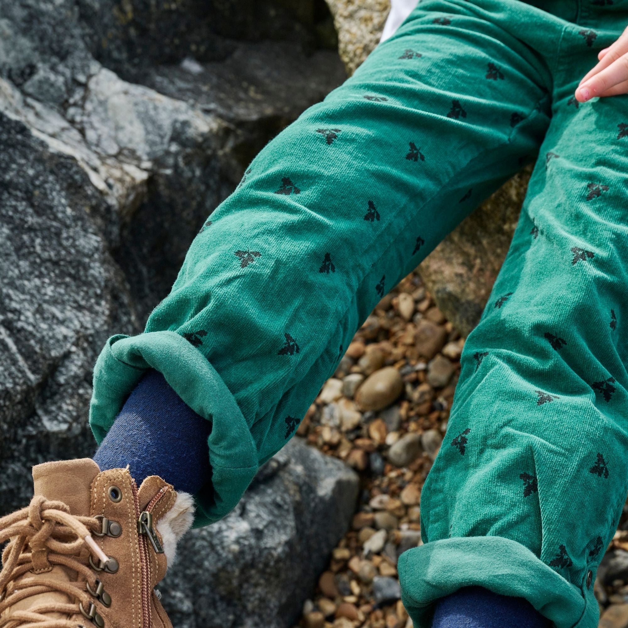 Green Acorn Printed Overalls