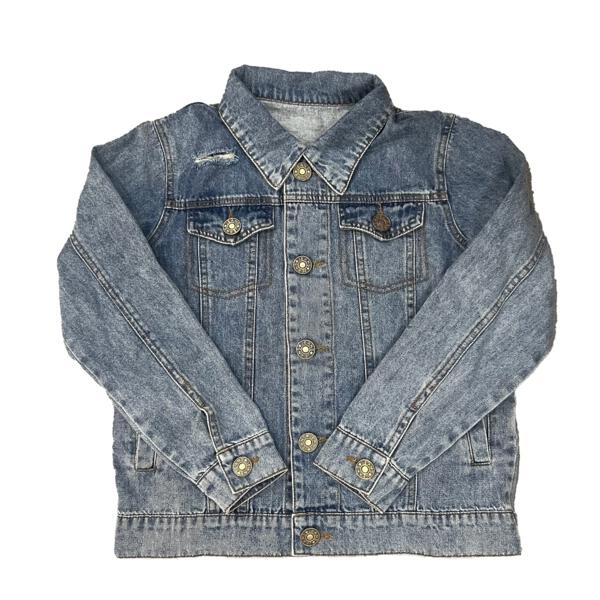 Tweenstyle By Stoopher - Sequin Smile Heart Denim Jacket