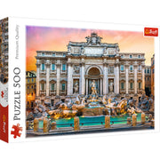 Red Fontanna Di Trevi, Rome 500 Piece Puzzle