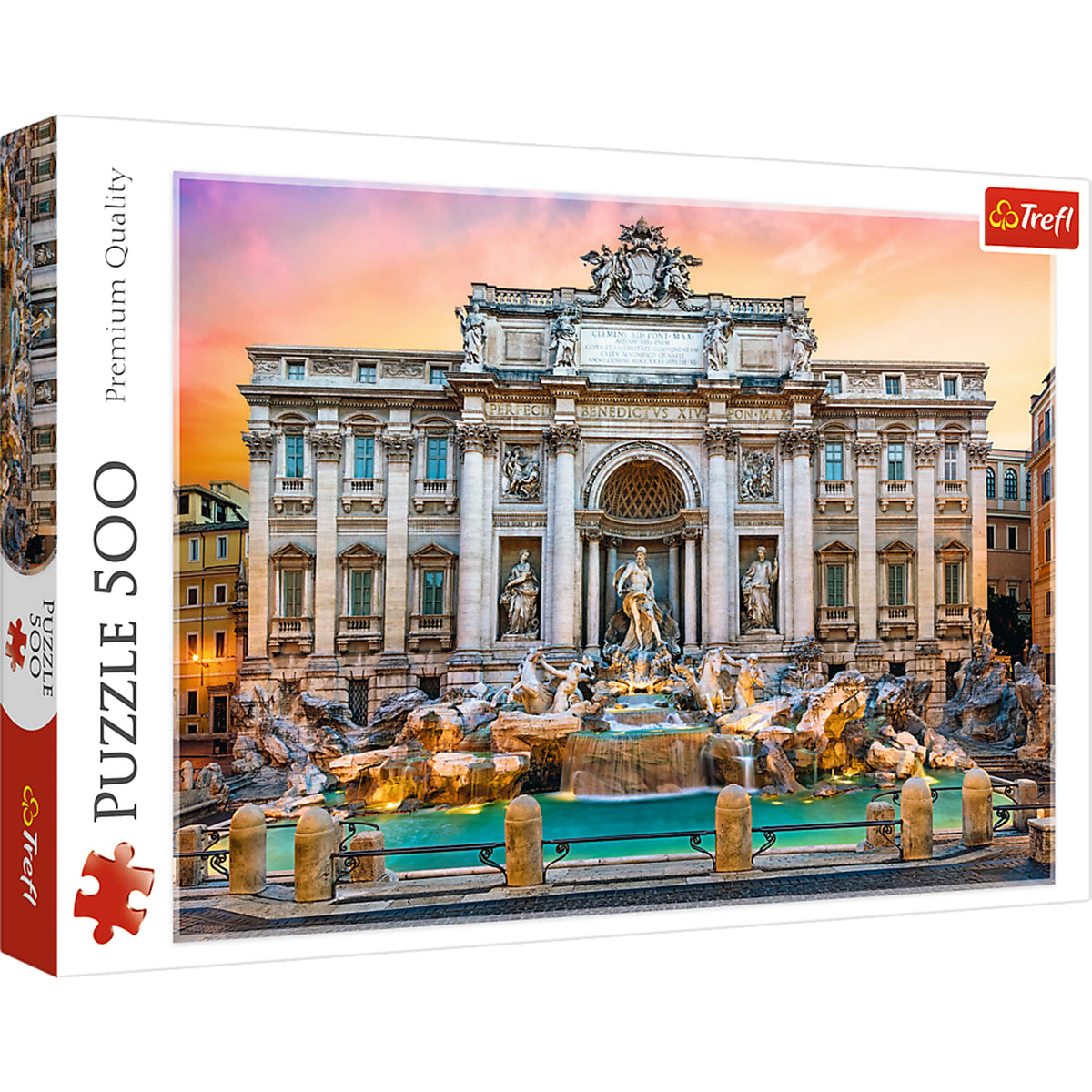 Red Fontanna Di Trevi, Rome 500 Piece Puzzle