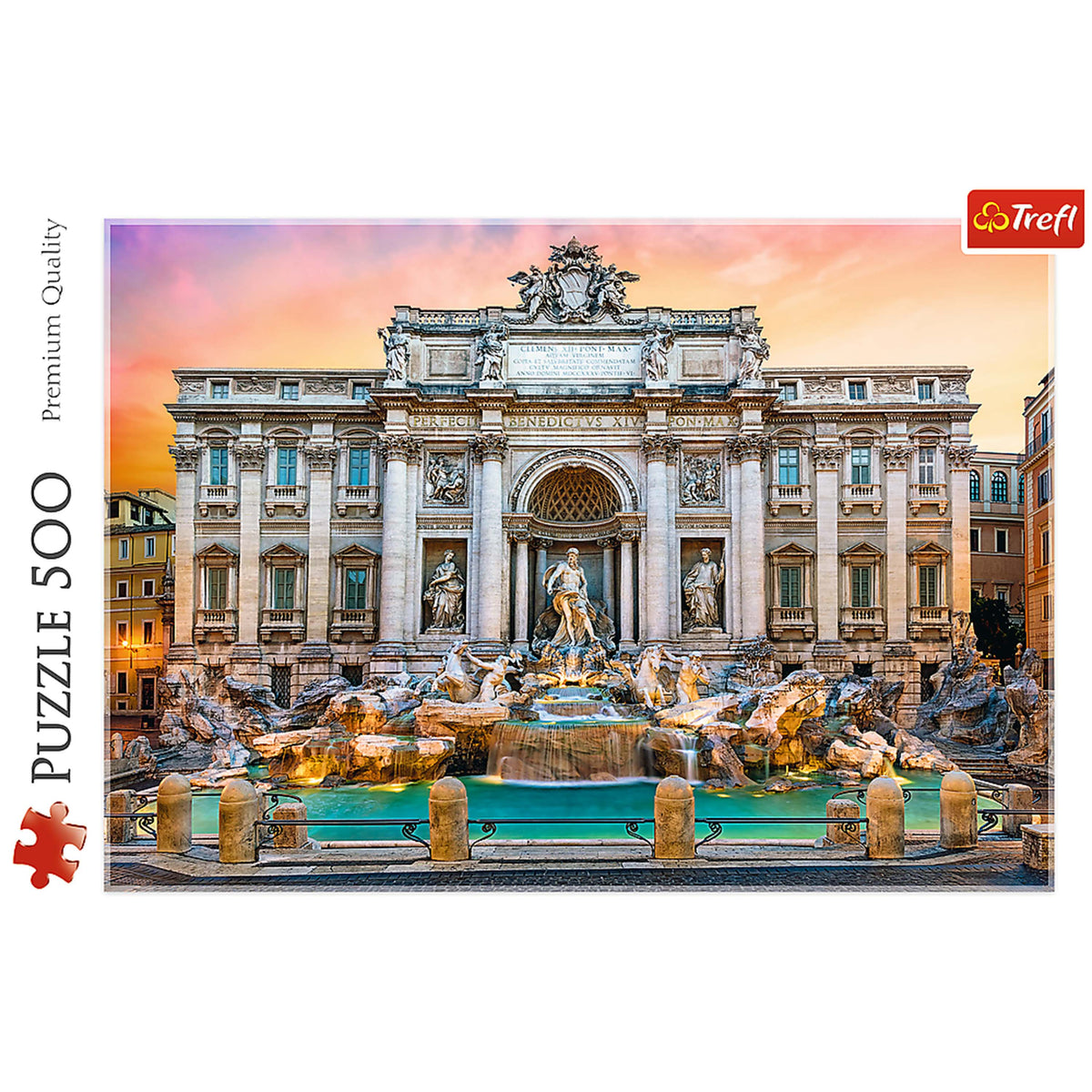 Red Fontanna Di Trevi, Rome 500 Piece Puzzle