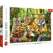 Red Family Of Tigers 500 Piece Puzzle