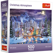 Red 500 Piece Jigsaw Puzzle - Christmas Atmosphere