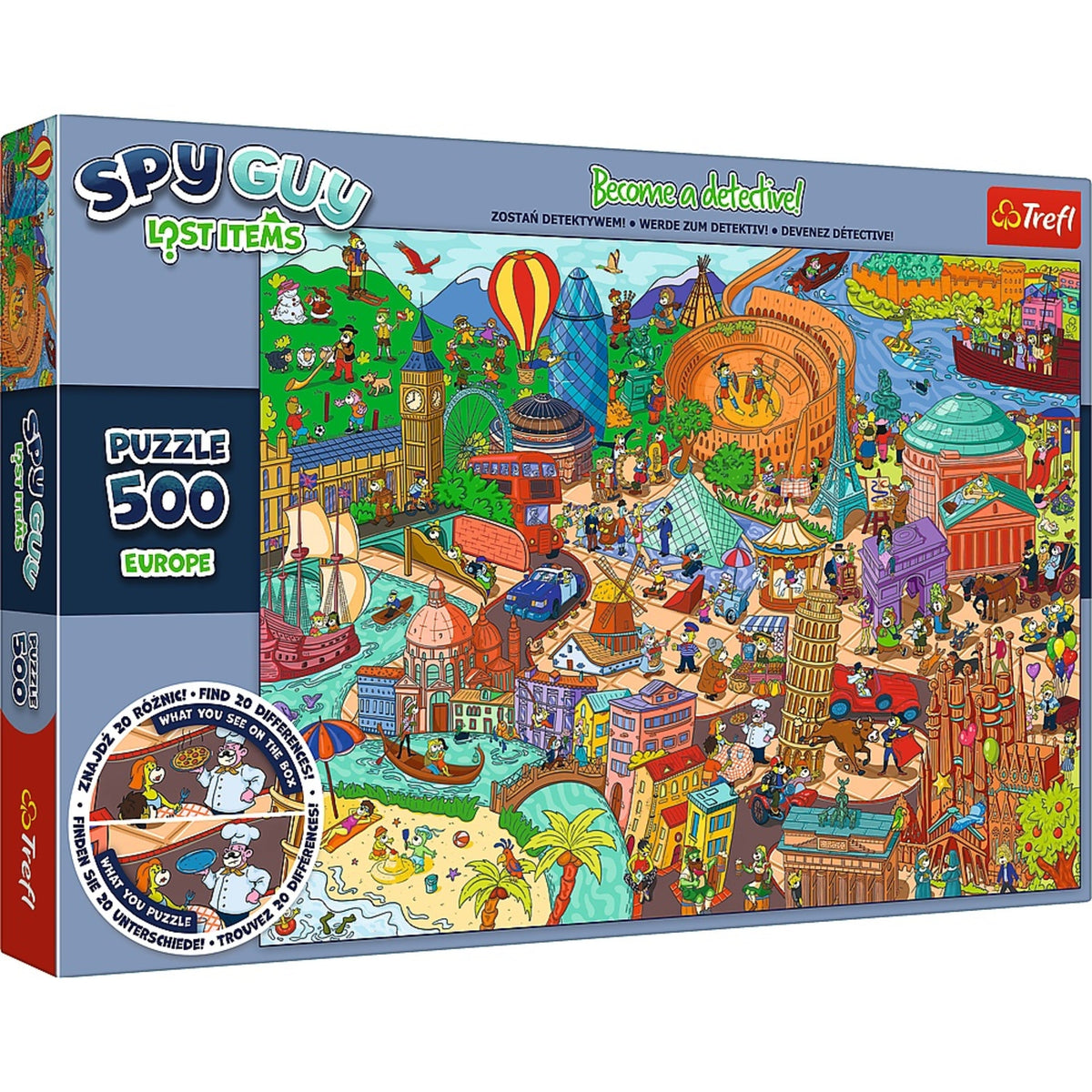 Kids Spy Guy Lost Items: Europe 500 Piece Puzzle