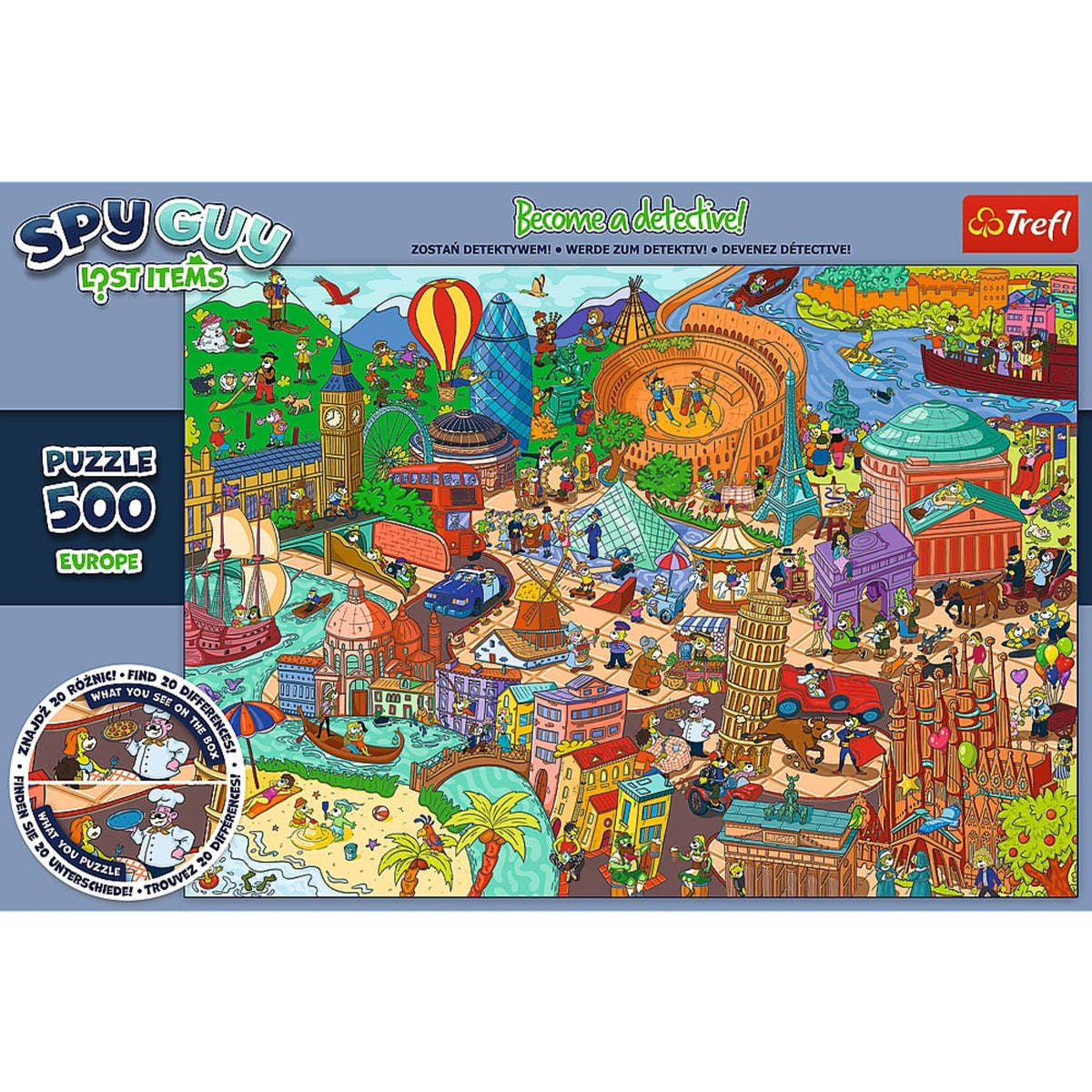 Kids Spy Guy Lost Items: Europe 500 Piece Puzzle