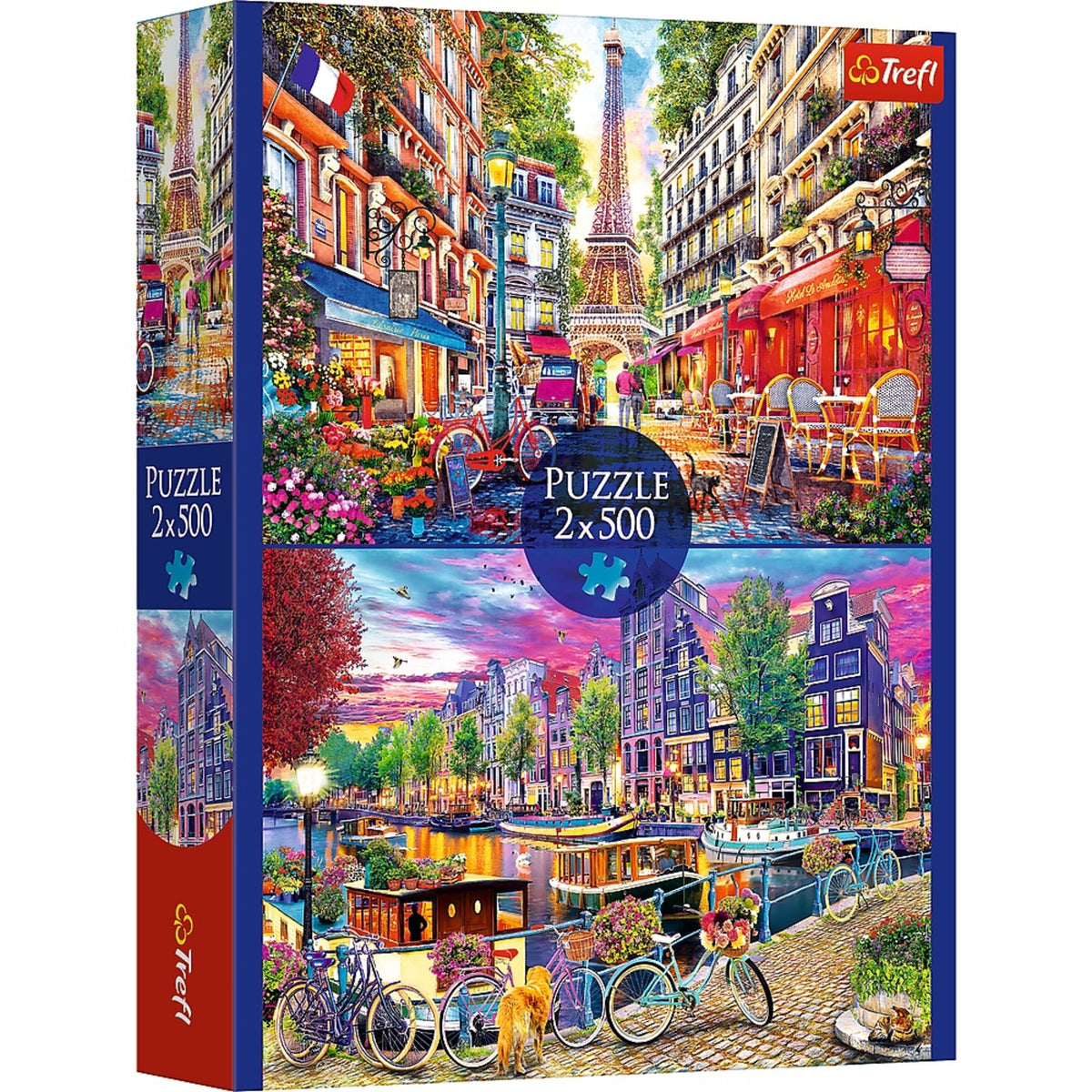 Red 2x500 European Capitals Puzzle