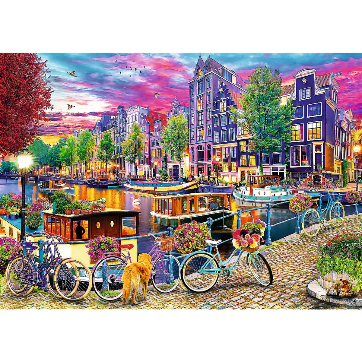 Red 2x500 European Capitals Puzzle