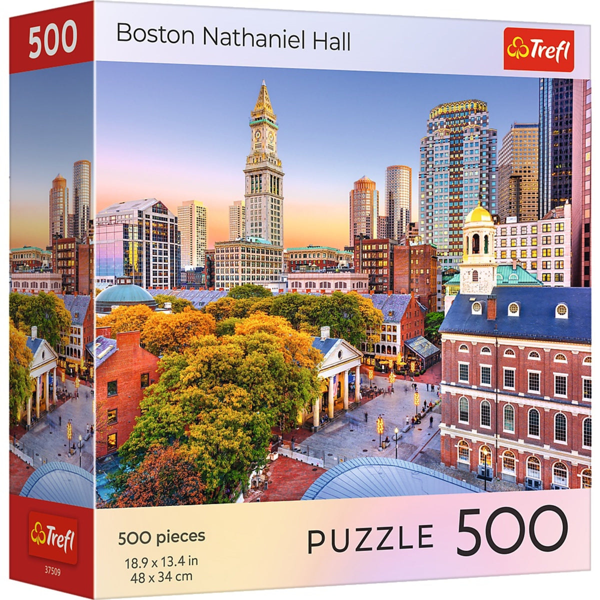 Red Cities: Boston Nathaniel Hall 500 Piece Puzzle