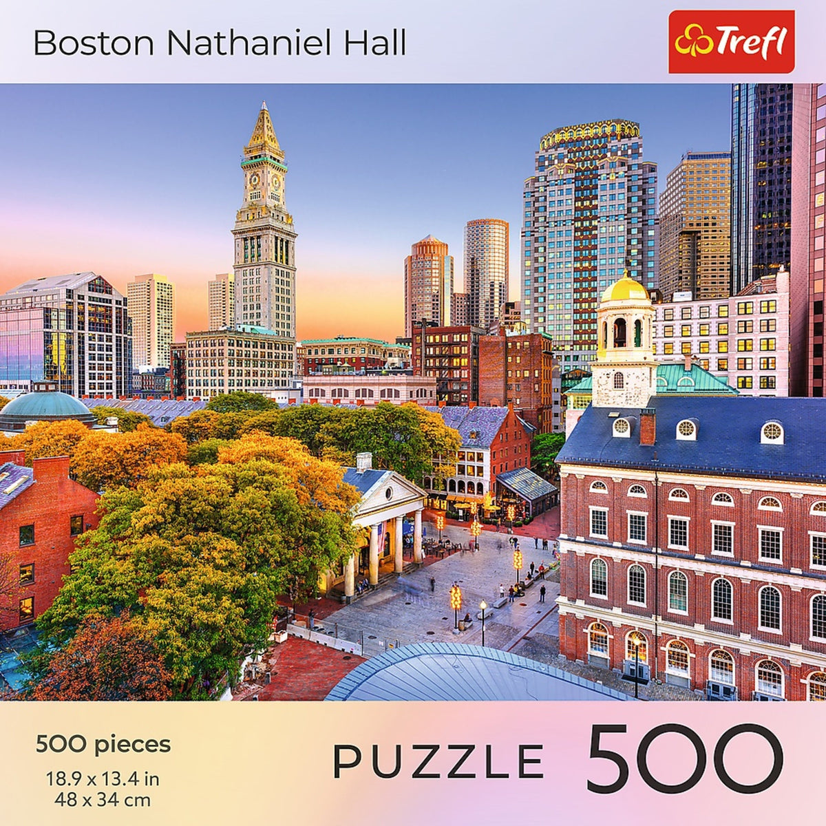 Red Cities: Boston Nathaniel Hall 500 Piece Puzzle
