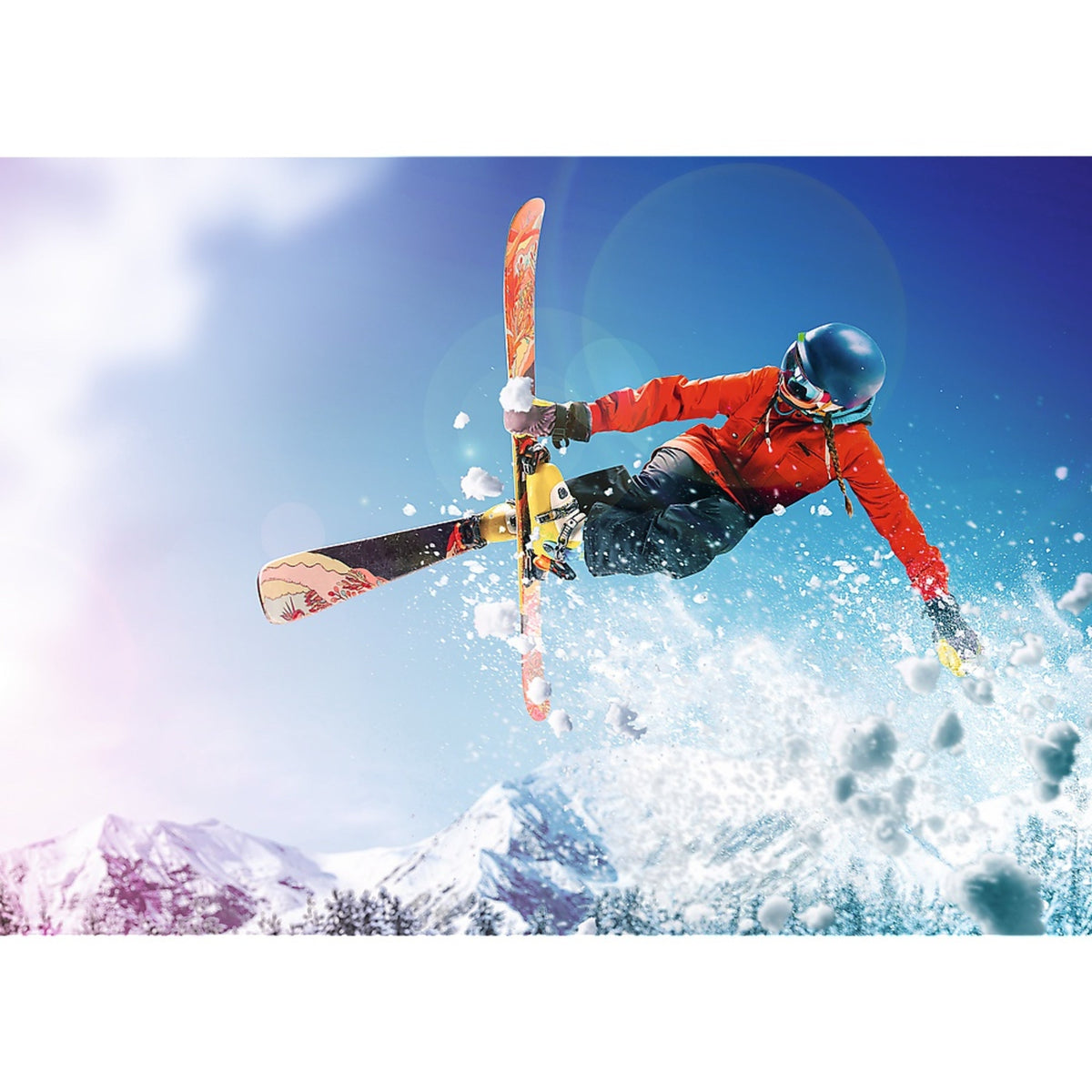 Red Sports: Skiing Moguls 500 Piece Puzzle