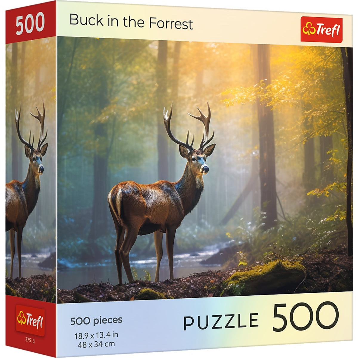 Red Nature: Buck In The Forest 500 Piece Puzzle