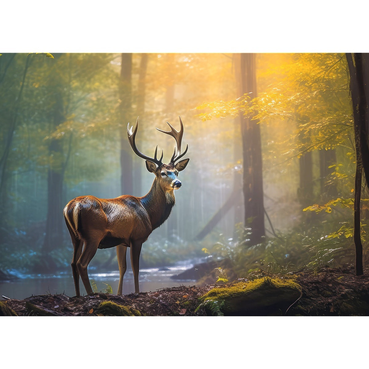 Red Nature: Buck In The Forest 500 Piece Puzzle