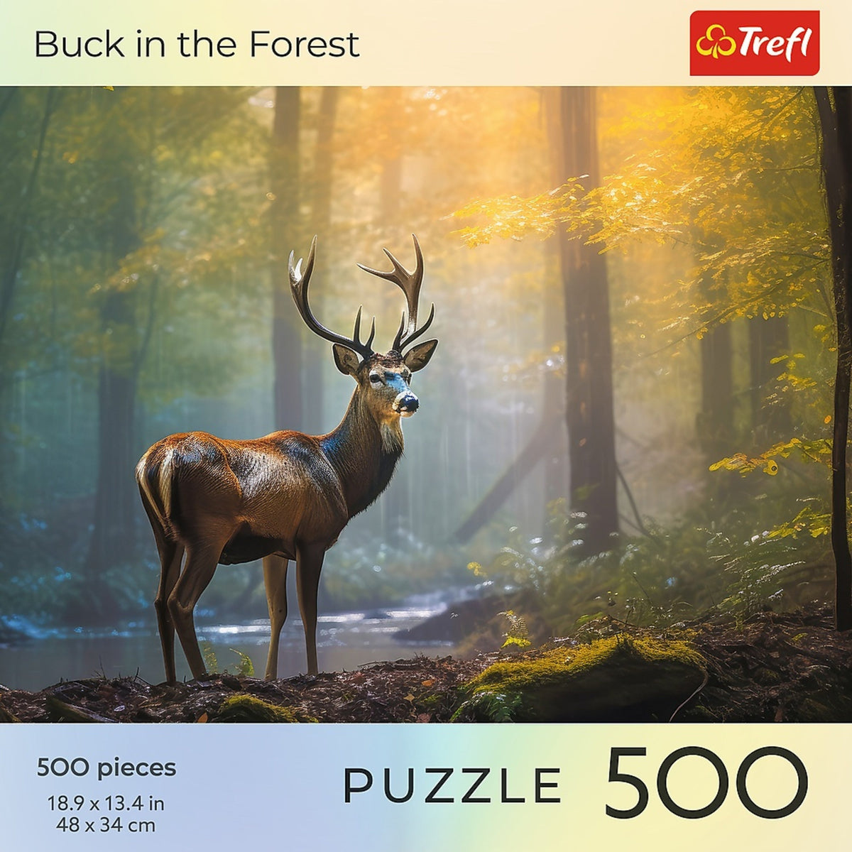Red Nature: Buck In The Forest 500 Piece Puzzle