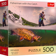 Red Nature: Fisherman With The Catch 500 Piece Puzzle