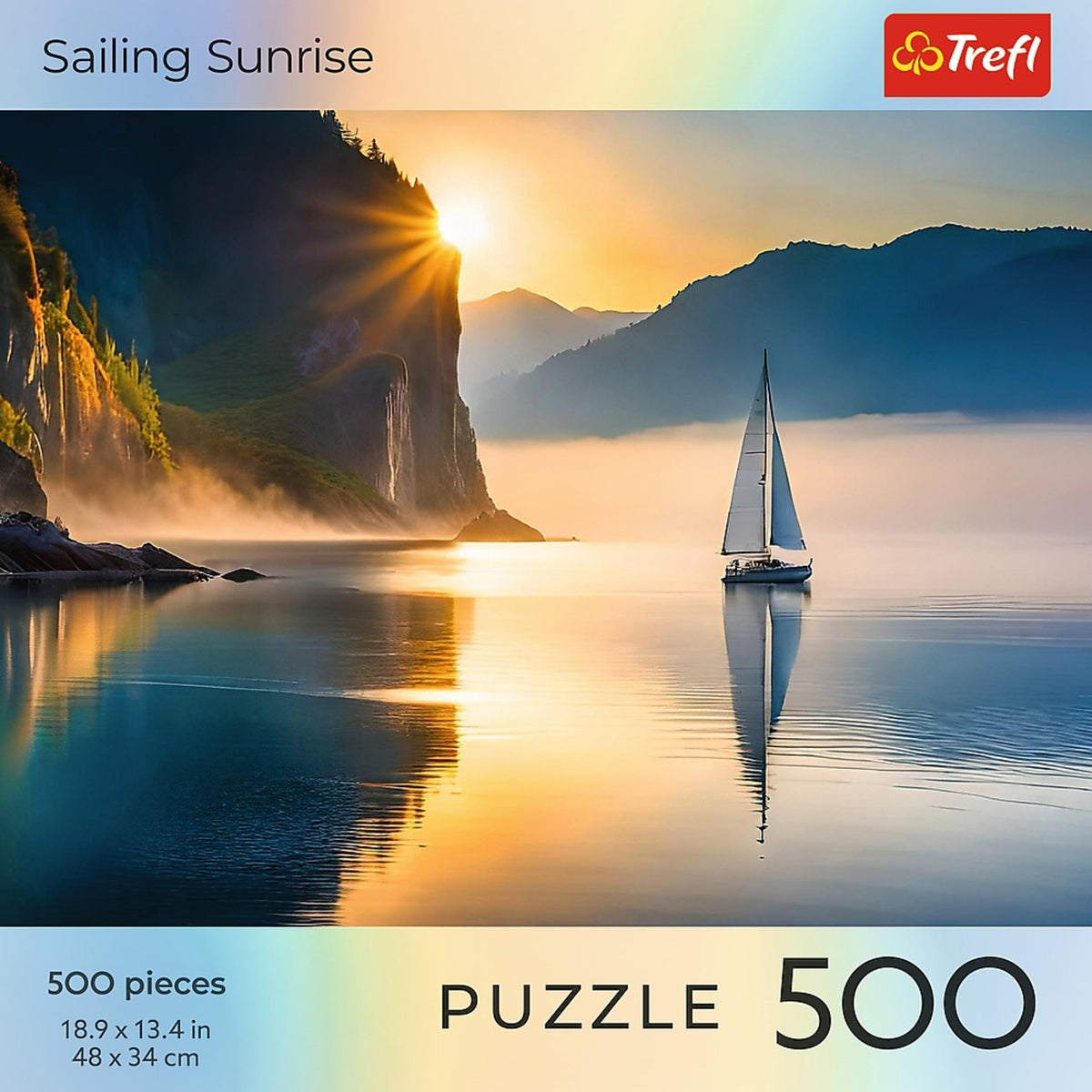 Red Nature: Sailing Sunrise 500 Piece Puzzle