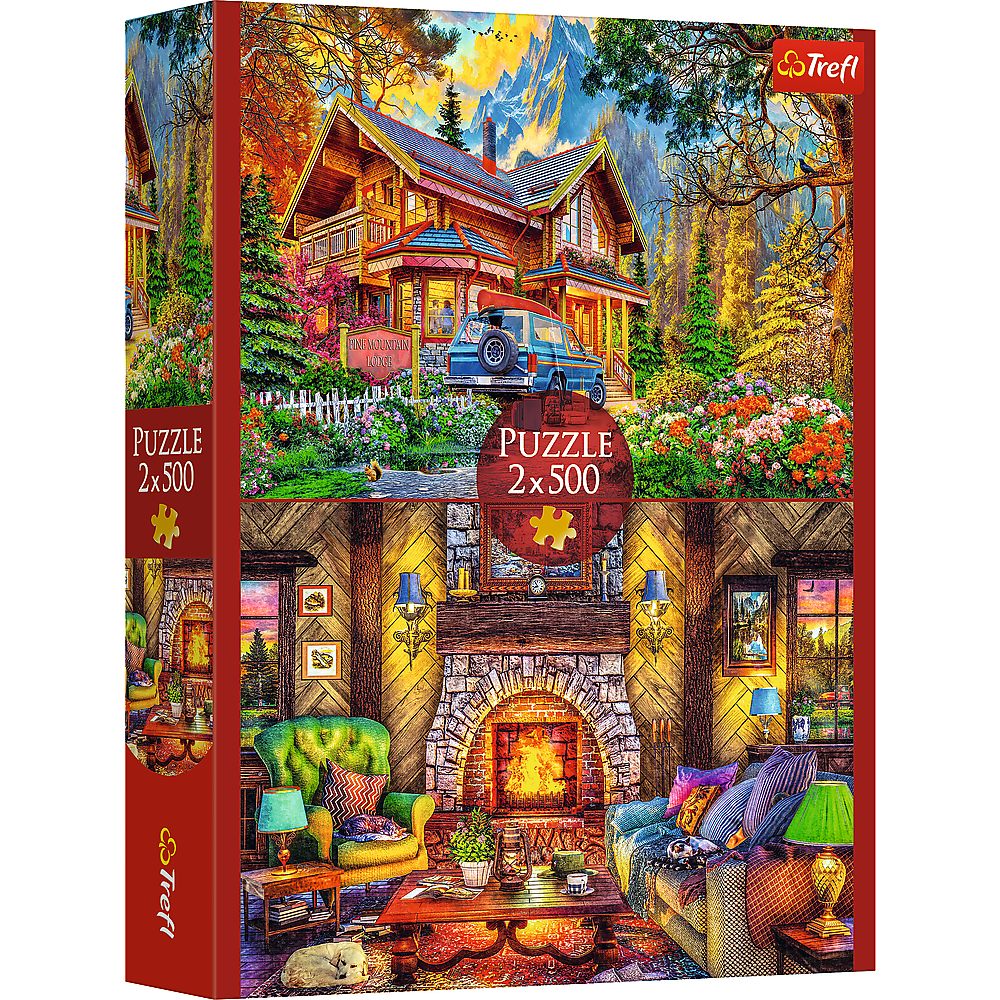 Red 2x500 Mountain Trip Puzzle