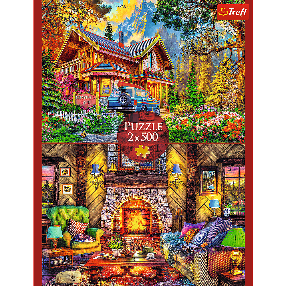 Red 2x500 Mountain Trip Puzzle