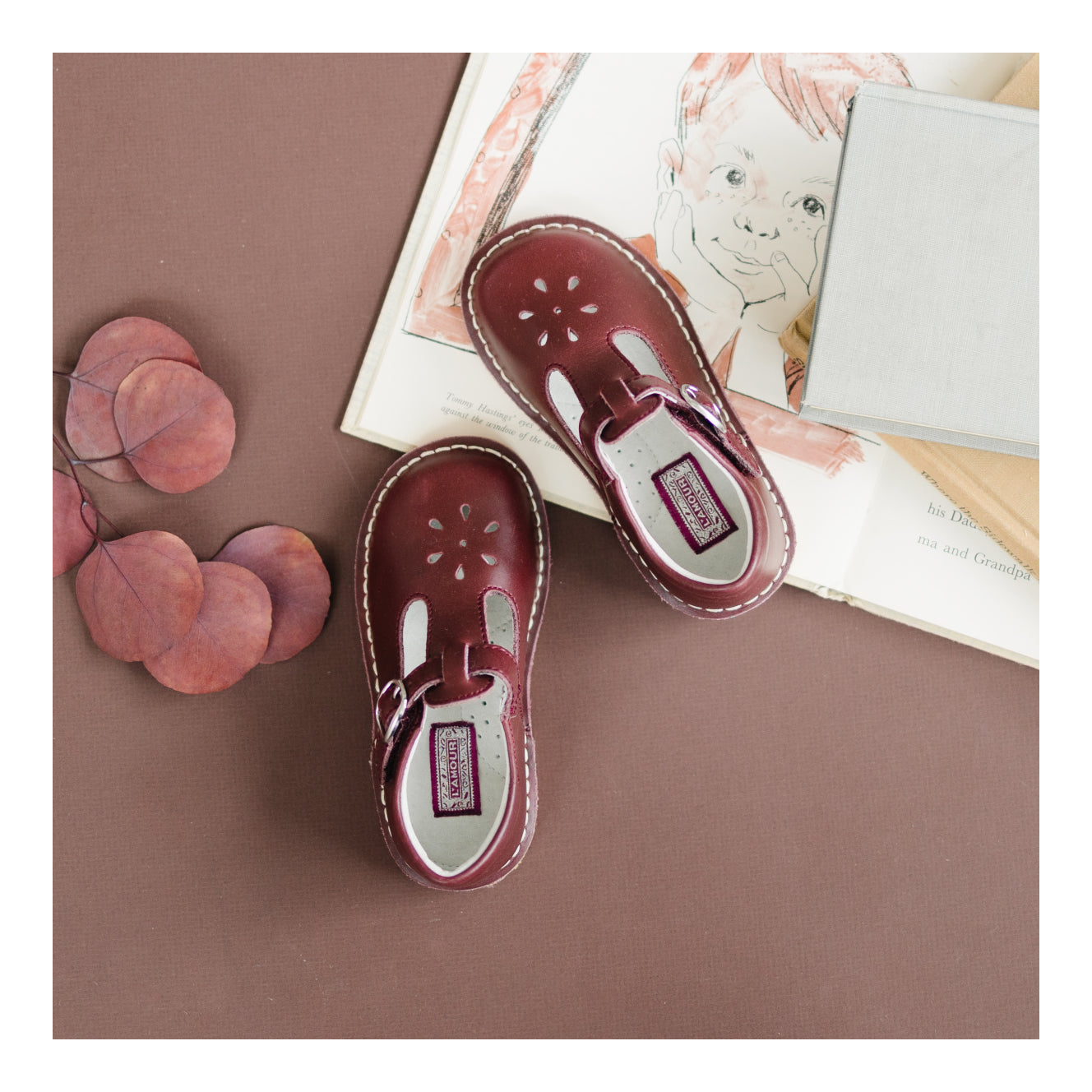 Joy Waxed Leather T-strap Mary Jane