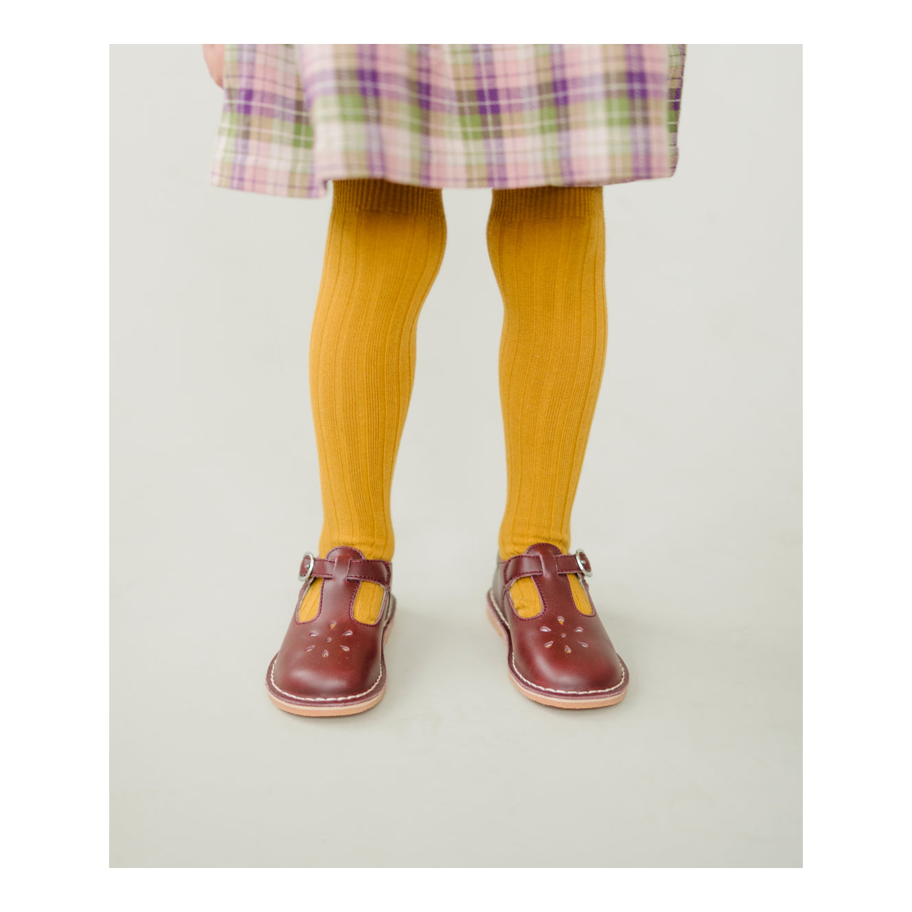 Joy Waxed Leather T-strap Mary Jane