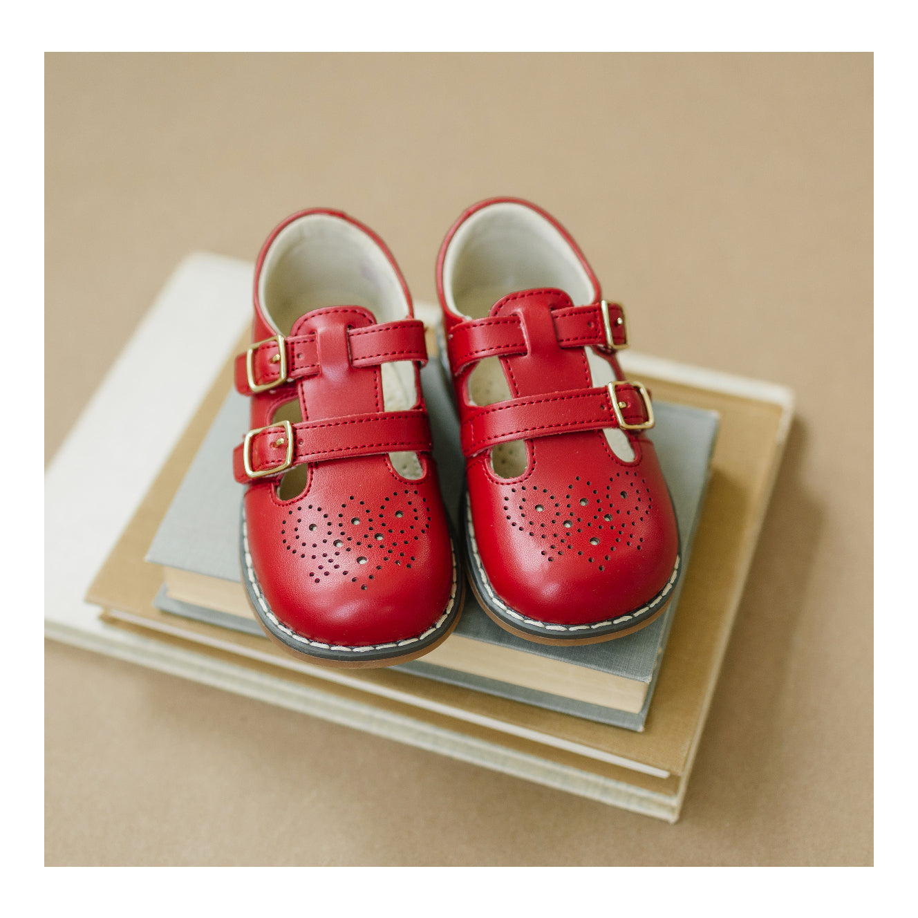 Beatrix English Double T-strap Leather Mary Jane