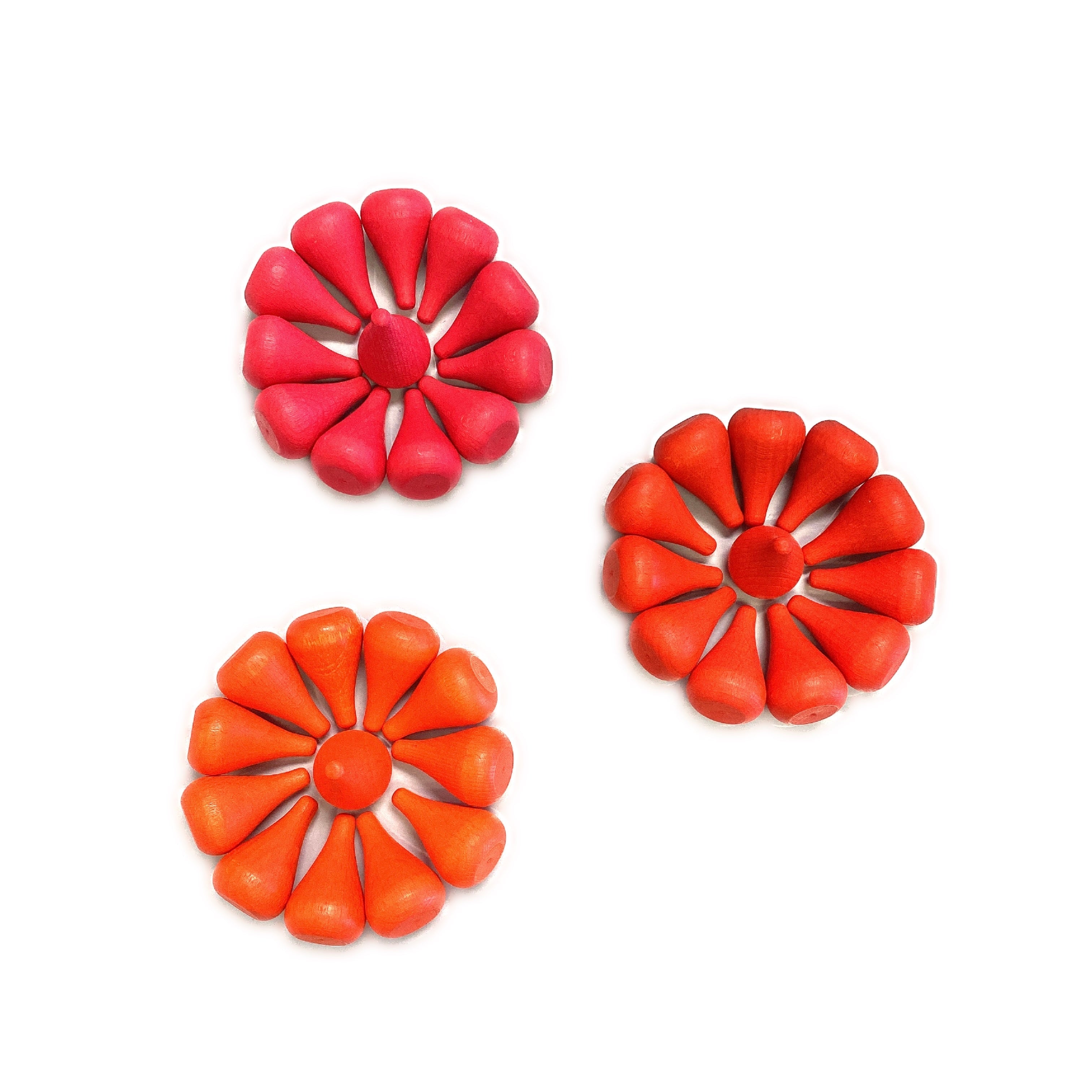 324 Pcs Mandala Loose Parts With Wooden Tray  Open-ended Play Set