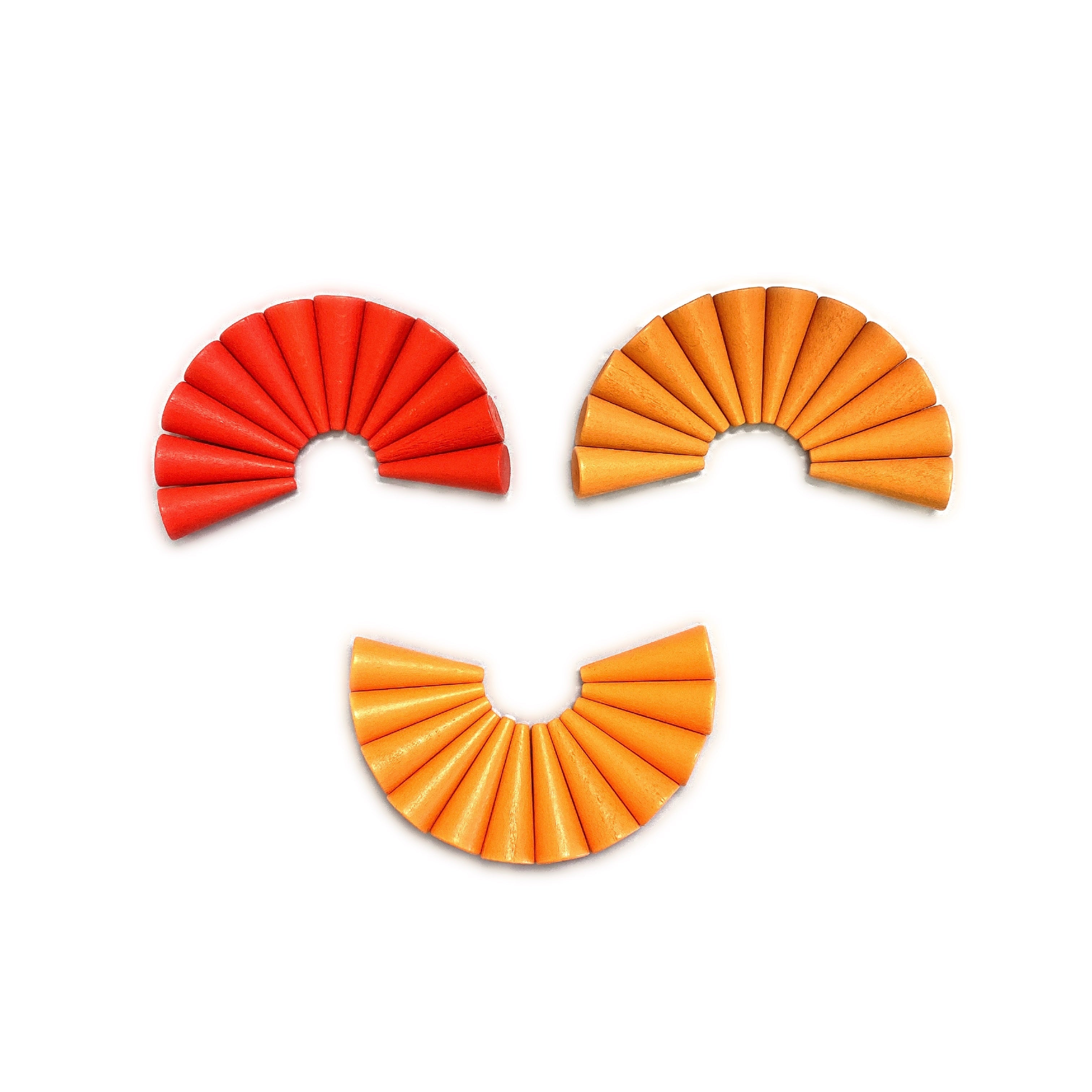 324 Pcs Mandala Loose Parts With Wooden Tray  Open-ended Play Set