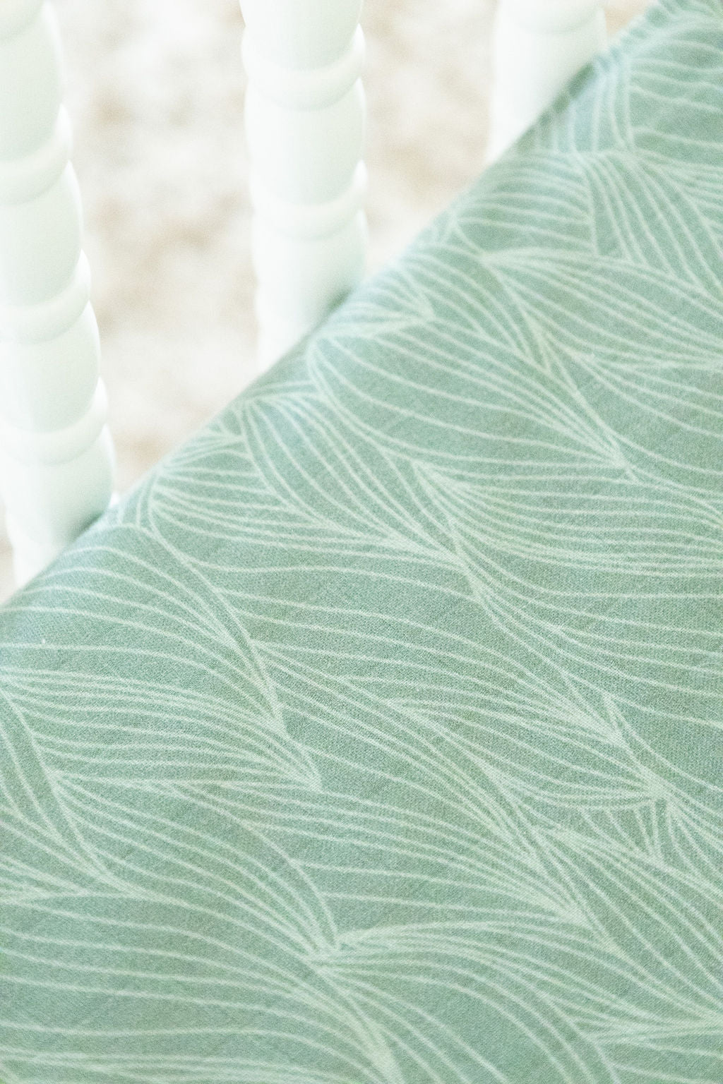 Organic Bamboo Blend Crib Sheet In Beanstalk