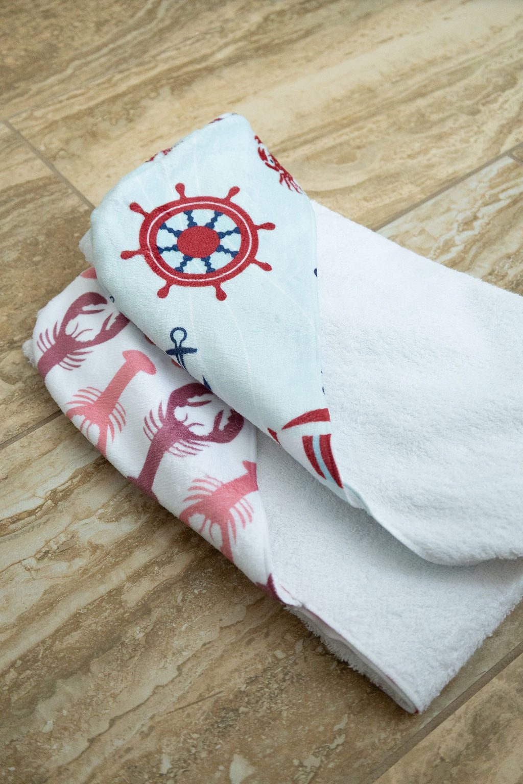 Ahoy Little One Hooded Baby Towel