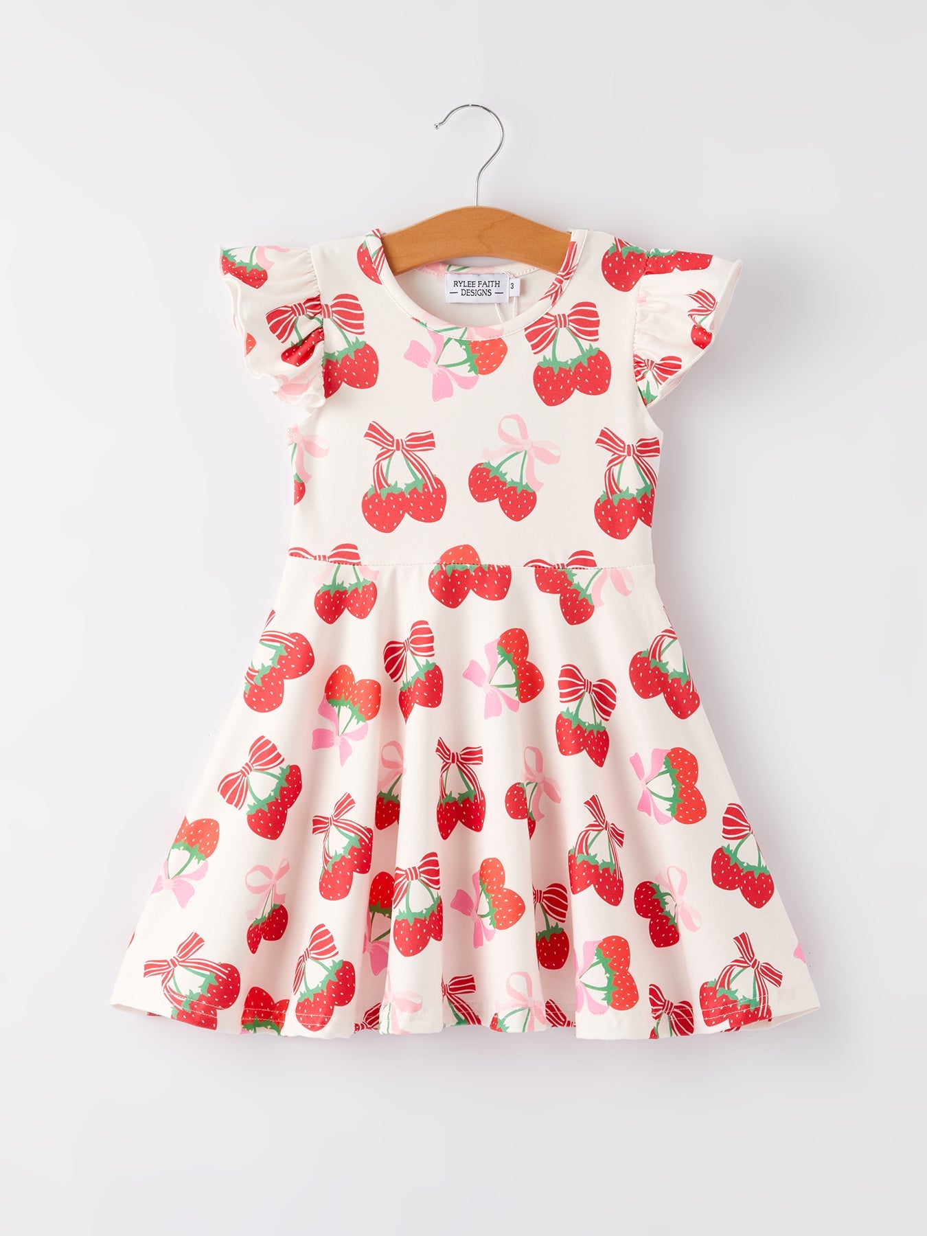 Charming Strawberry Dress For Little Ones
