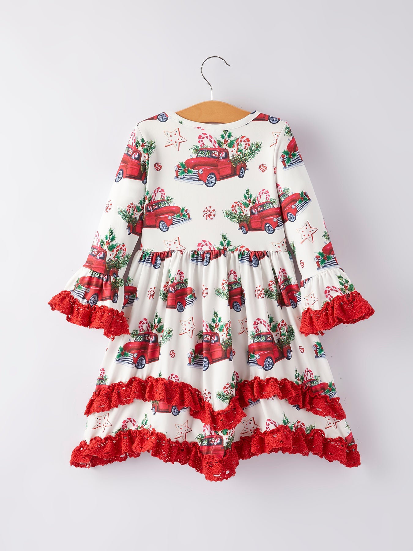 Girls Christmas Print Dress