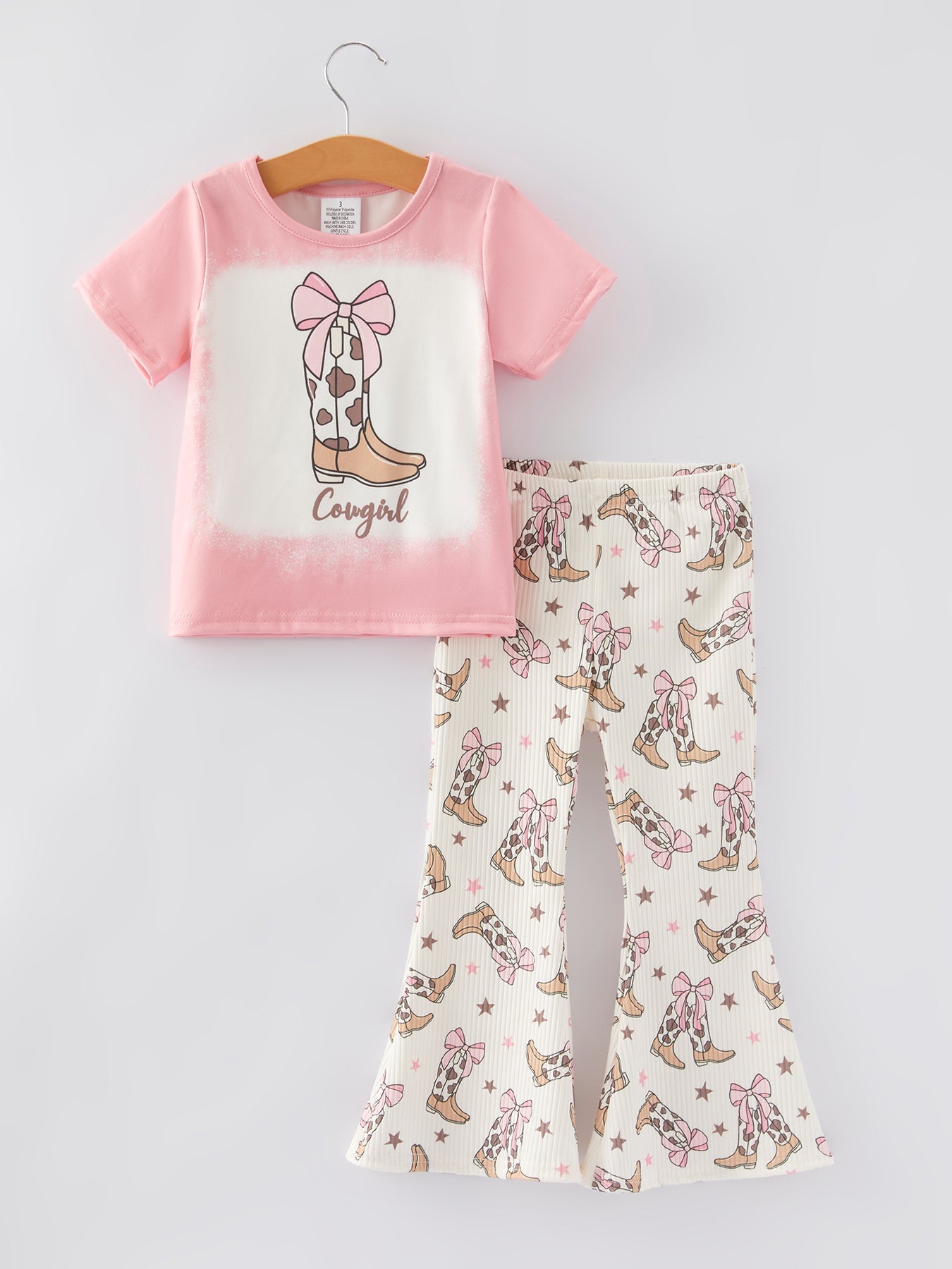 Boots Print Girls Outfit Set