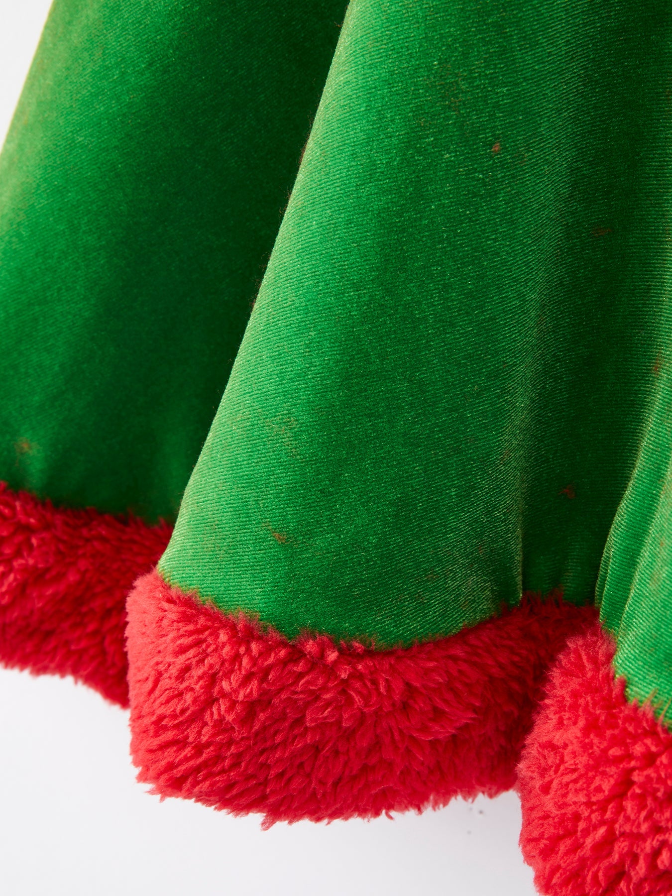 Christmas Green Velvet Girls Dress With Hat