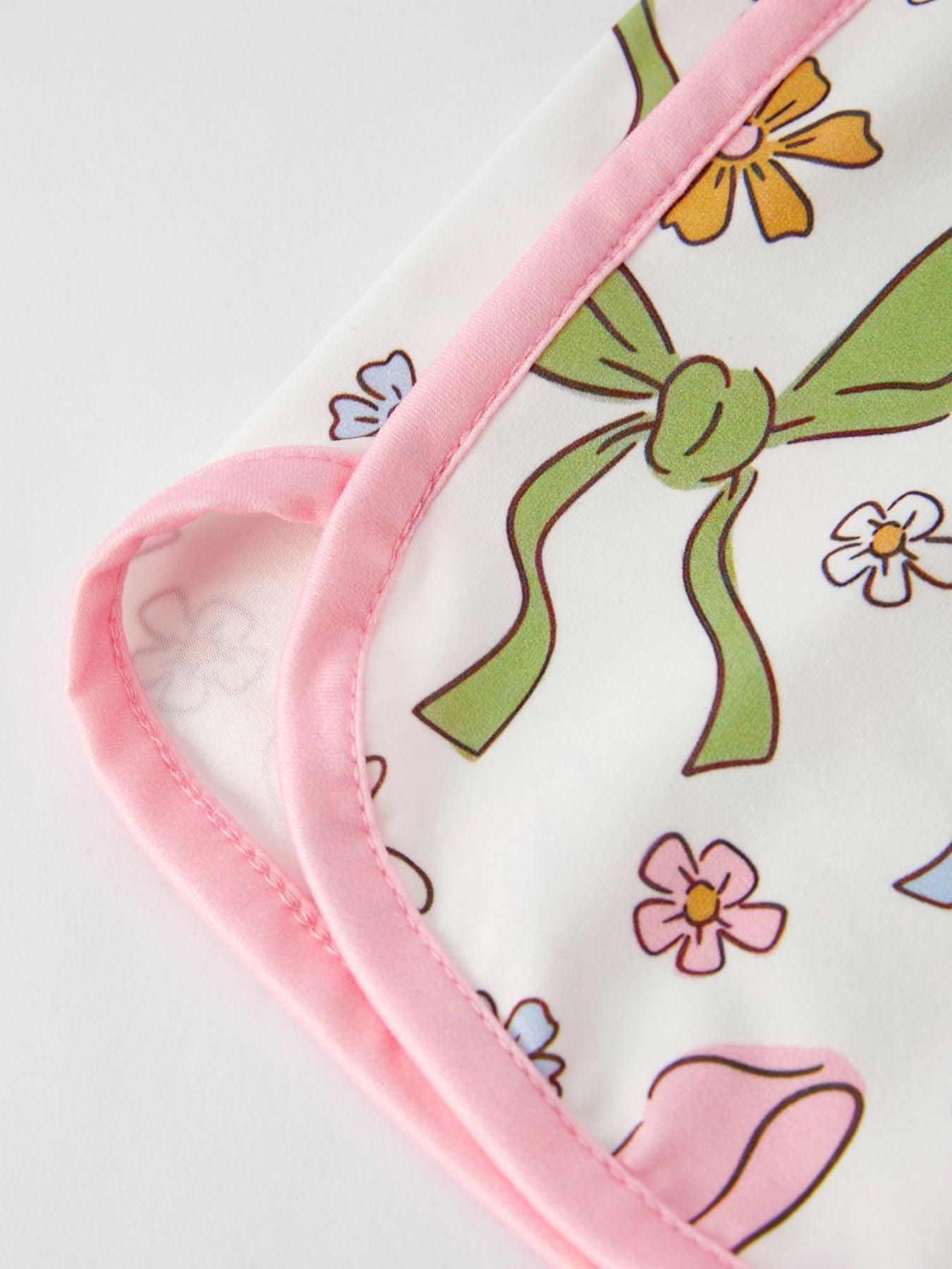 Girls Pink Bow Sleeveless Vest Top And Shorts Set