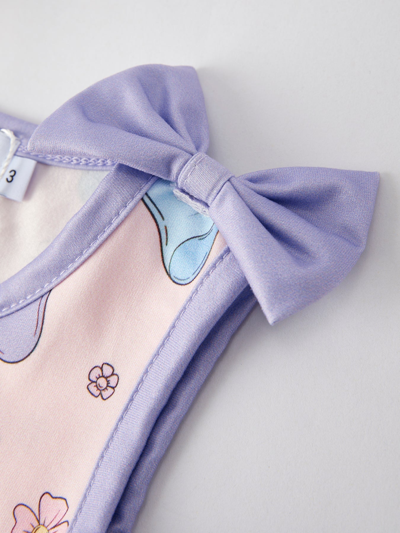 Girls Purple Bow Sleeveless Vest Top And Shorts Set