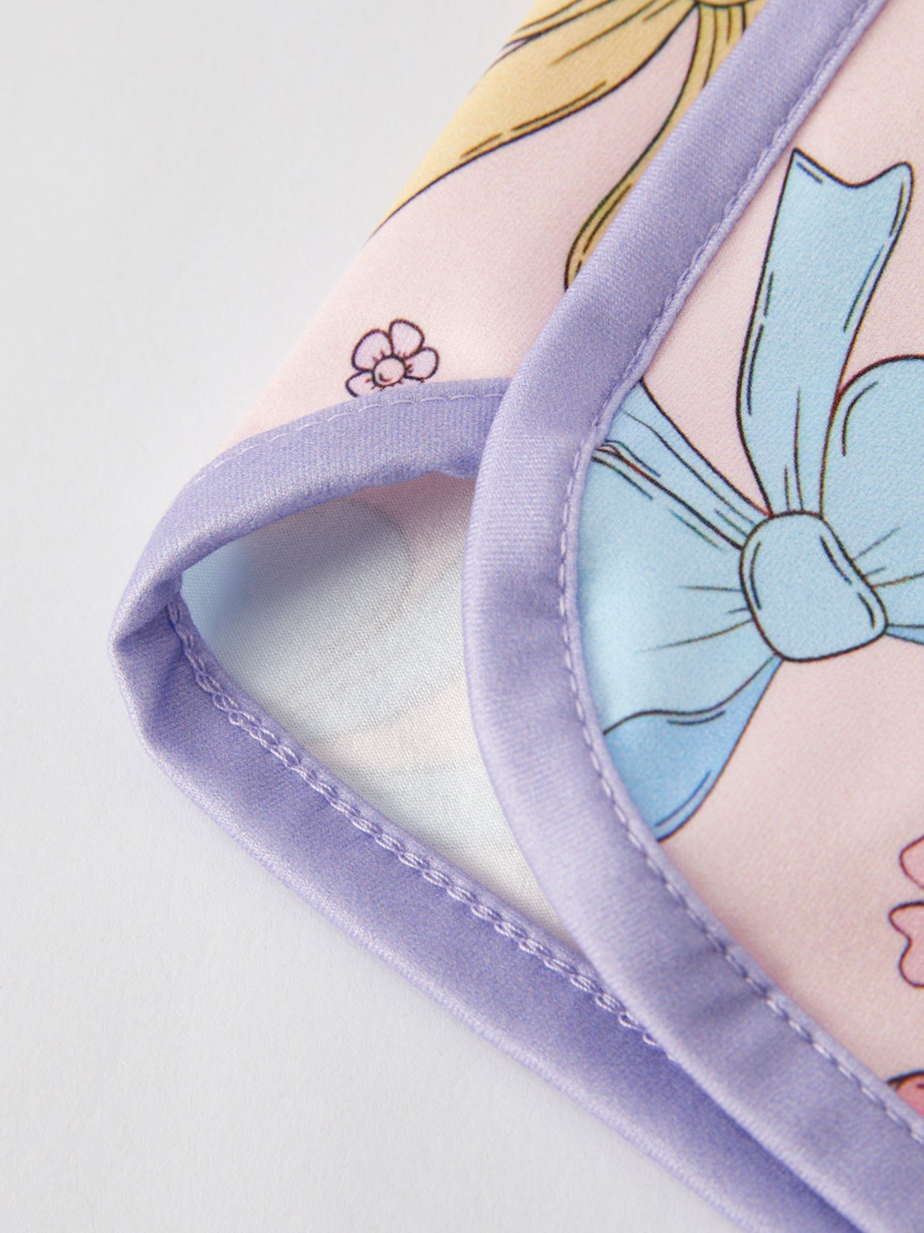 Girls Purple Bow Sleeveless Vest Top And Shorts Set