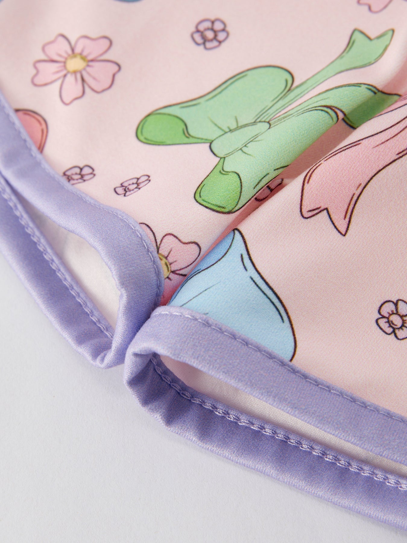 Girls Purple Bow Sleeveless Vest Top And Shorts Set