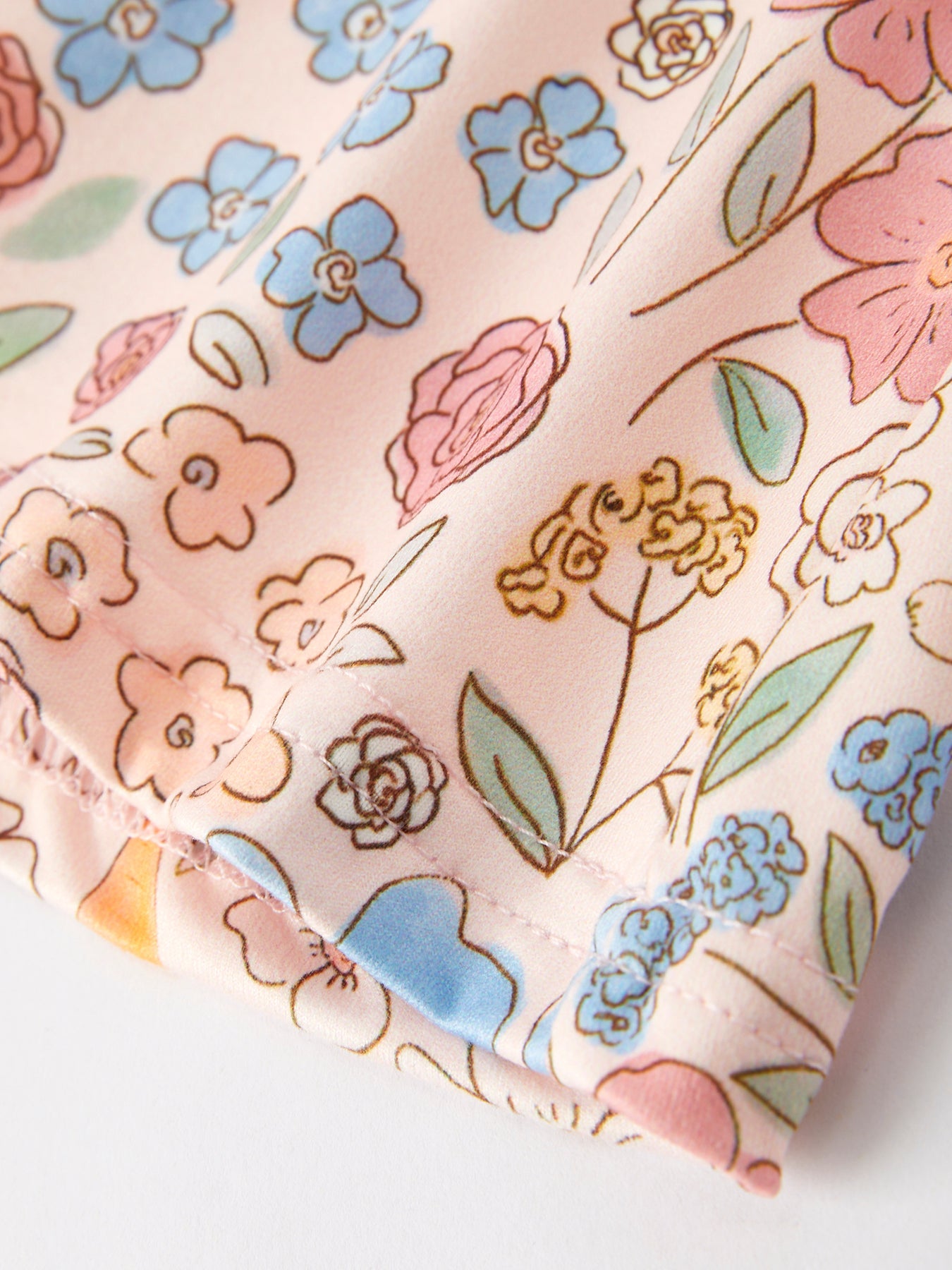 Easter Girls Blue Bunny Floral Print Top Flared Pants Set