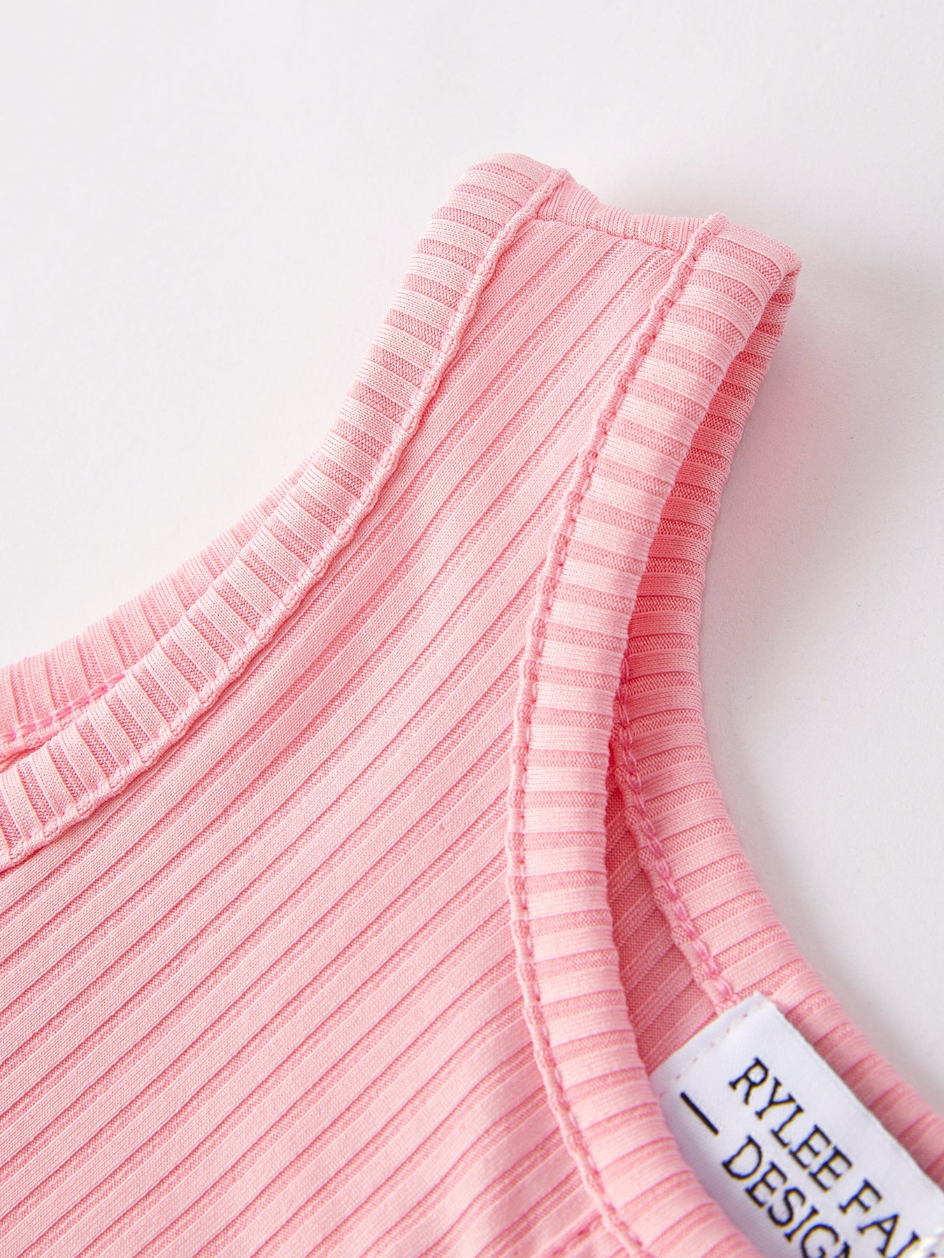 Pink Girls Top Bow Floral Print Bell Bottom Pants Set