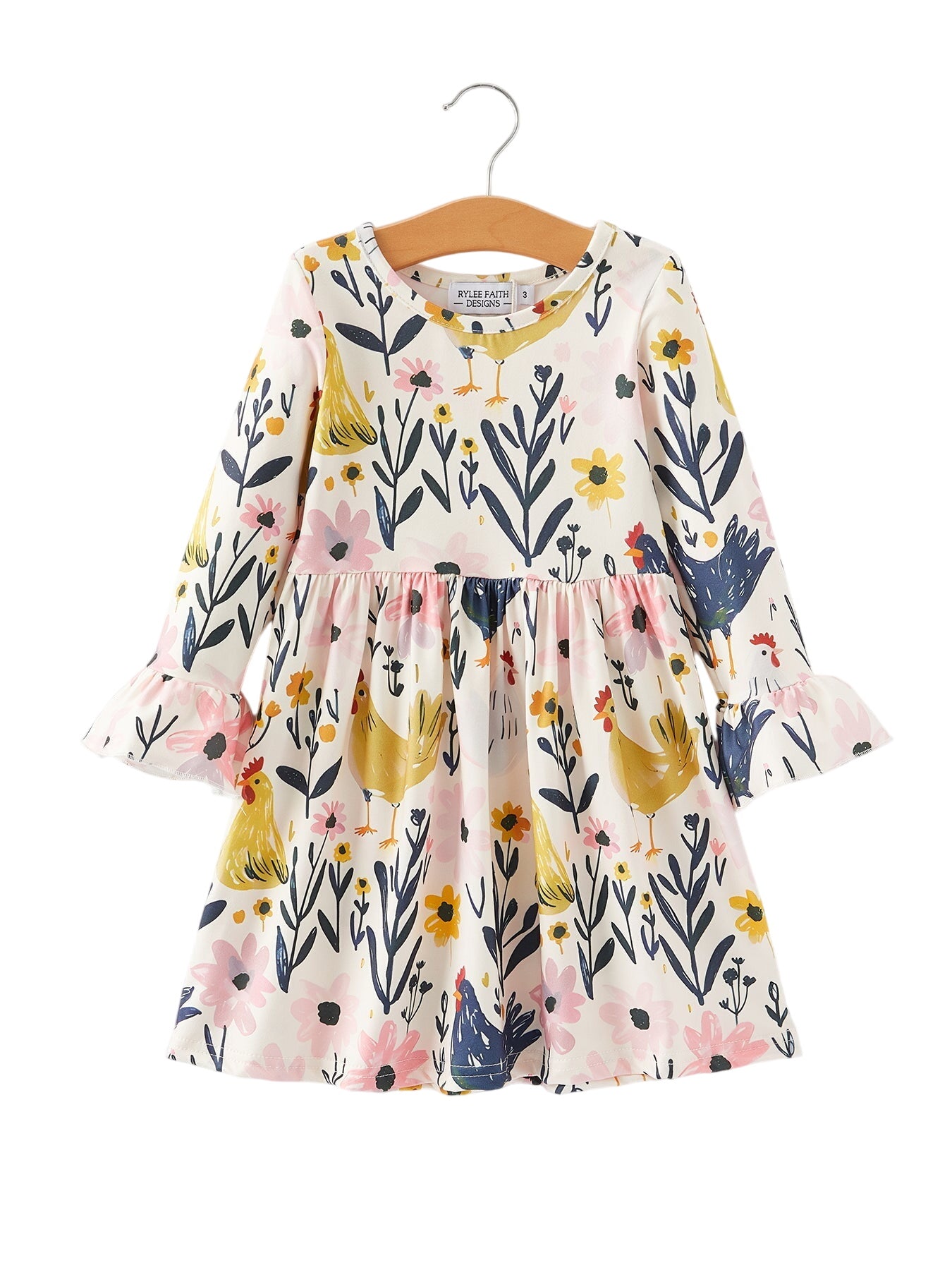 Thanksgiving Print Girls Dress