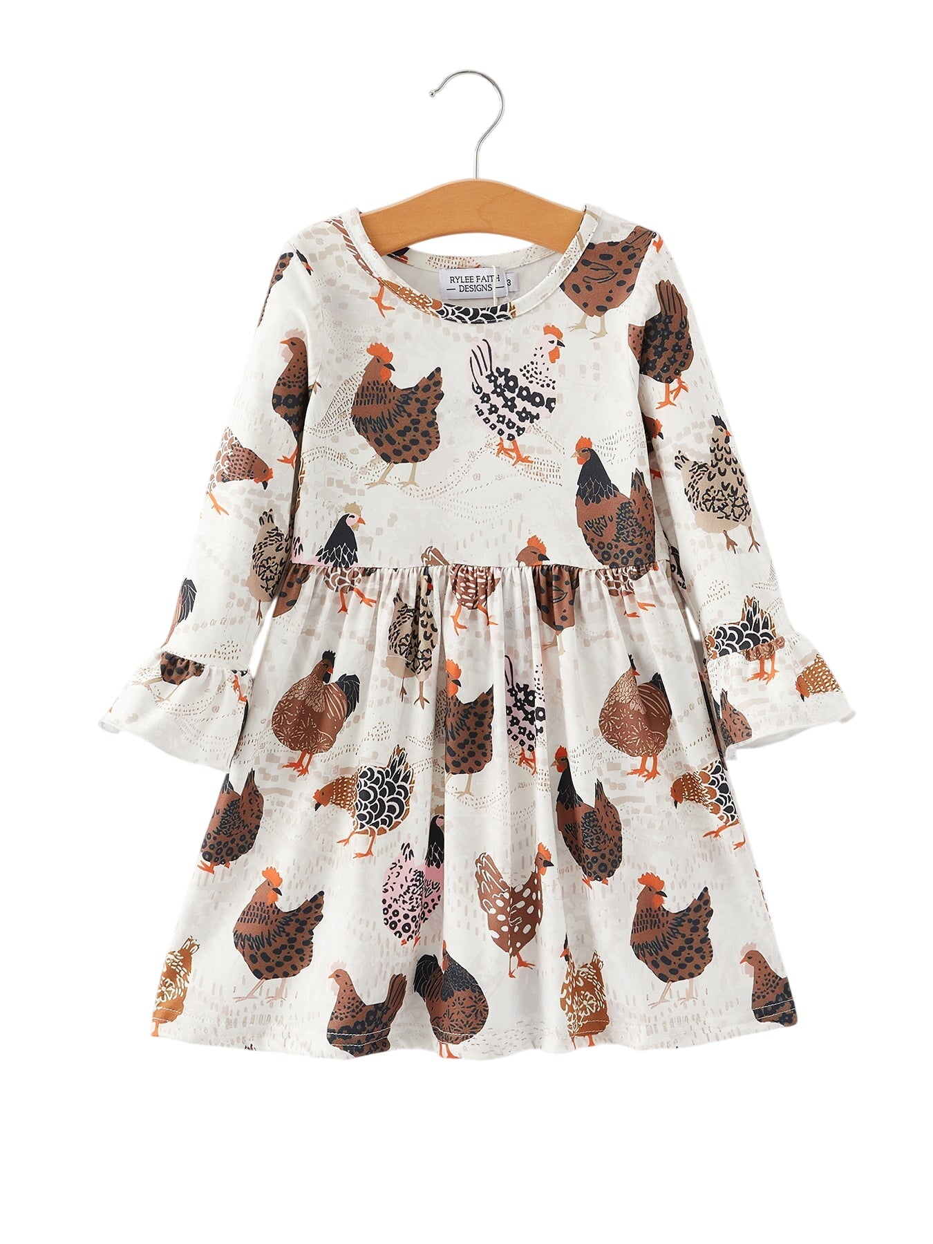 Thanksgiving Print Girls Dress