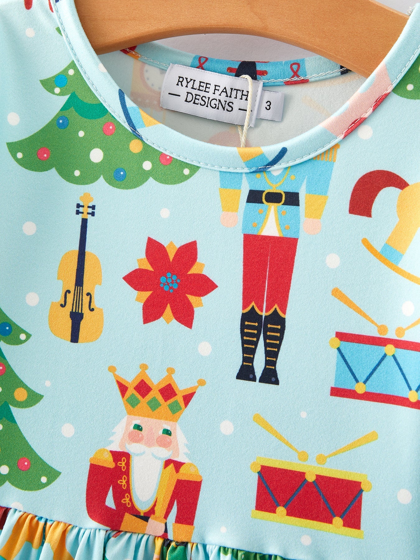 Christmas Character Print Girls Dress