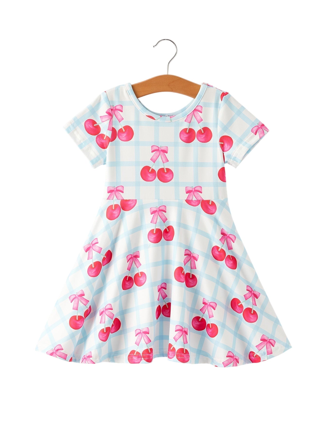 Cherry Plaid Girls' Dress