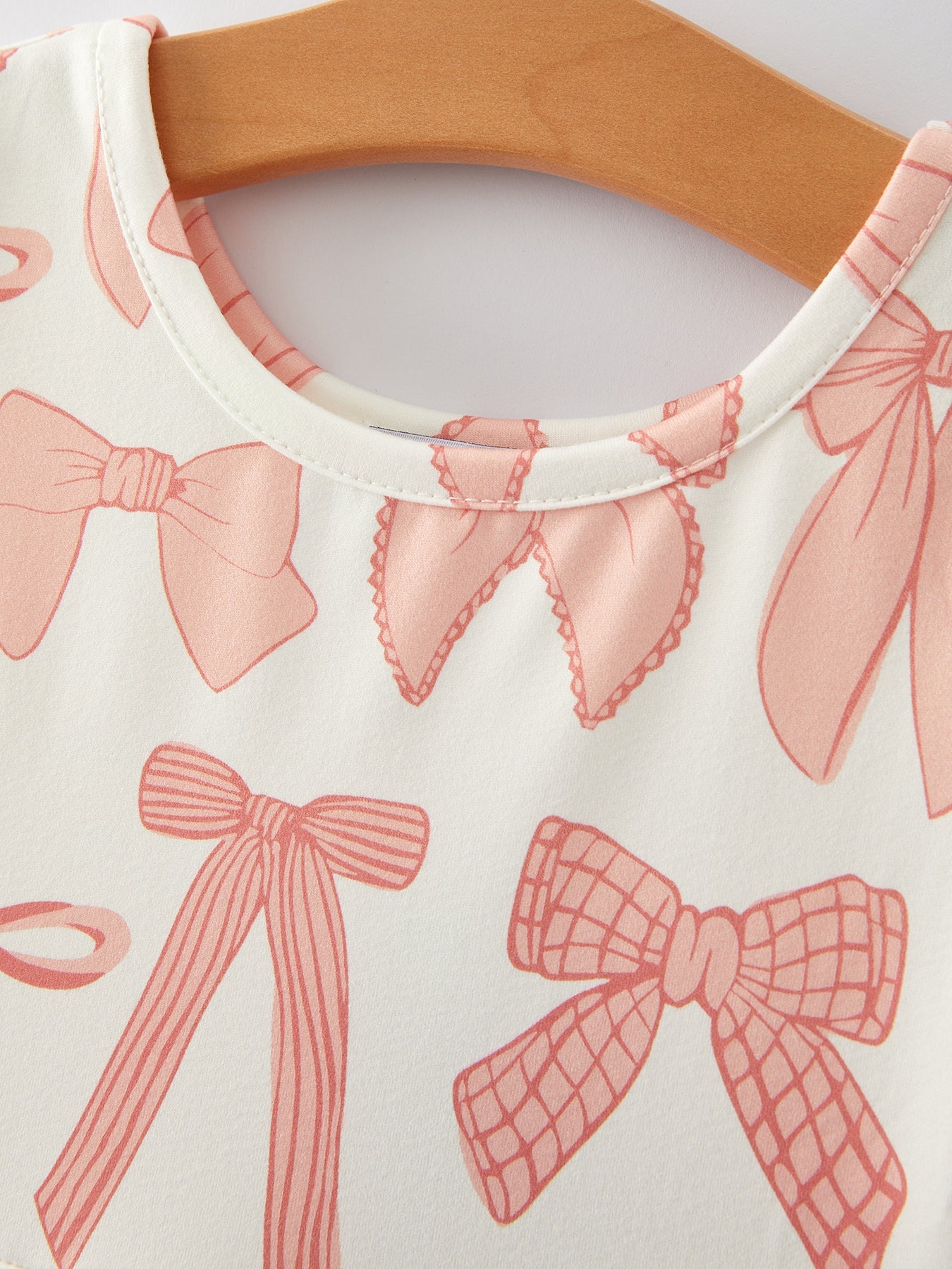 Girls Dress Bow Print